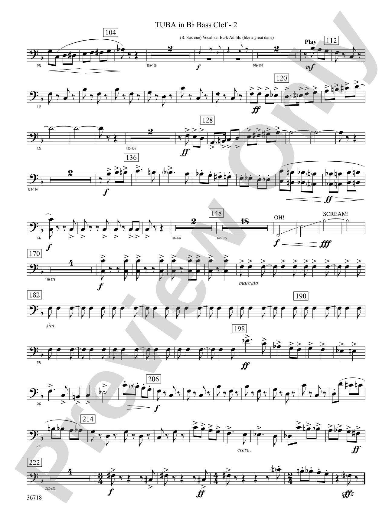 Clown Act: (wp) B-flat Tuba B.C.