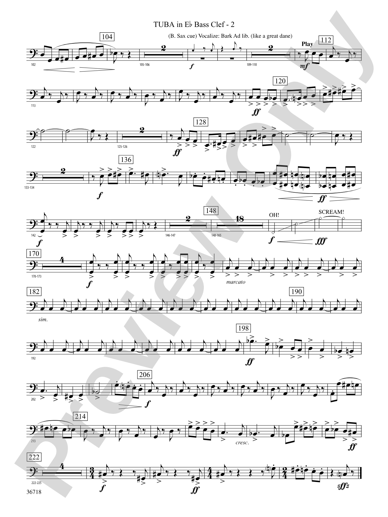 Clown Act: (wp) E-flat Tuba B.C.
