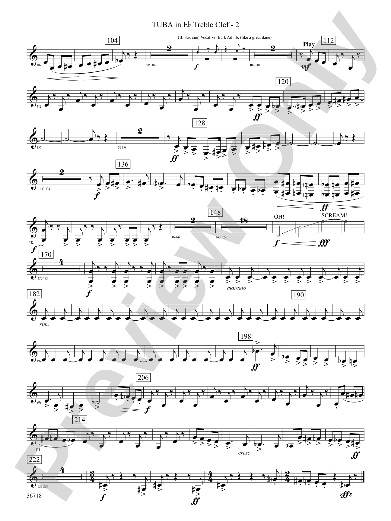 Clown Act: (wp) E-flat Tuba T.C.