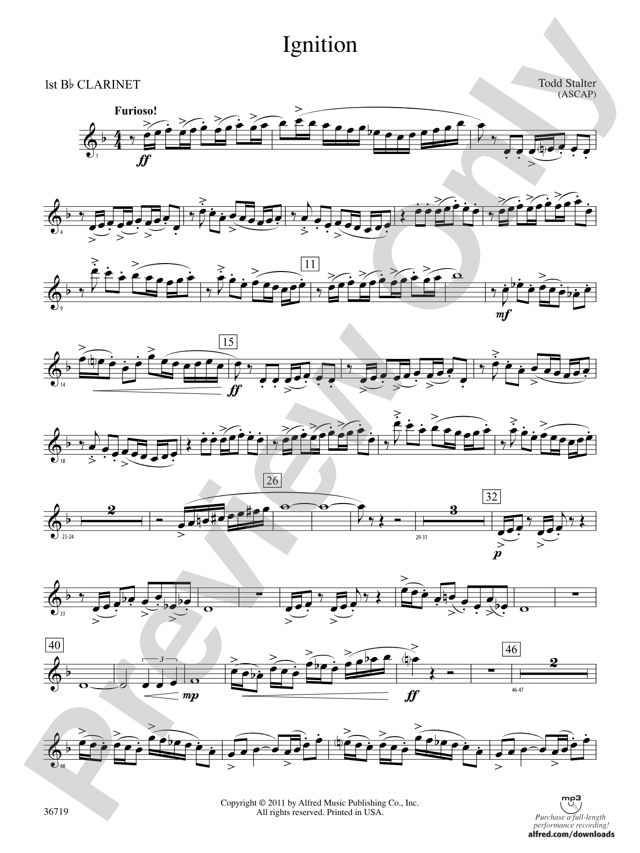 Ignition: 1st B-flat Clarinet