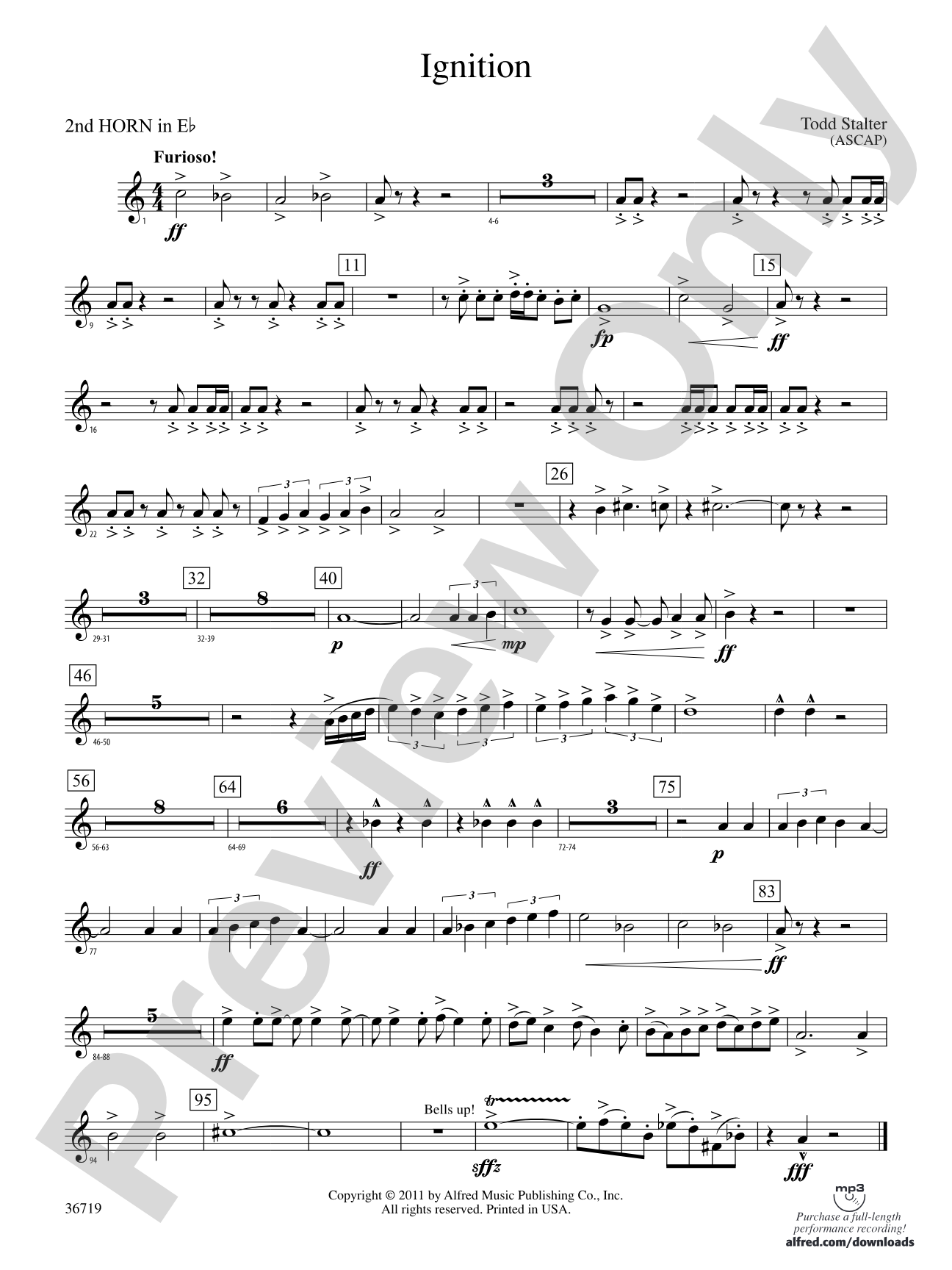 Ignition: (wp) 2nd Horn in E-flat