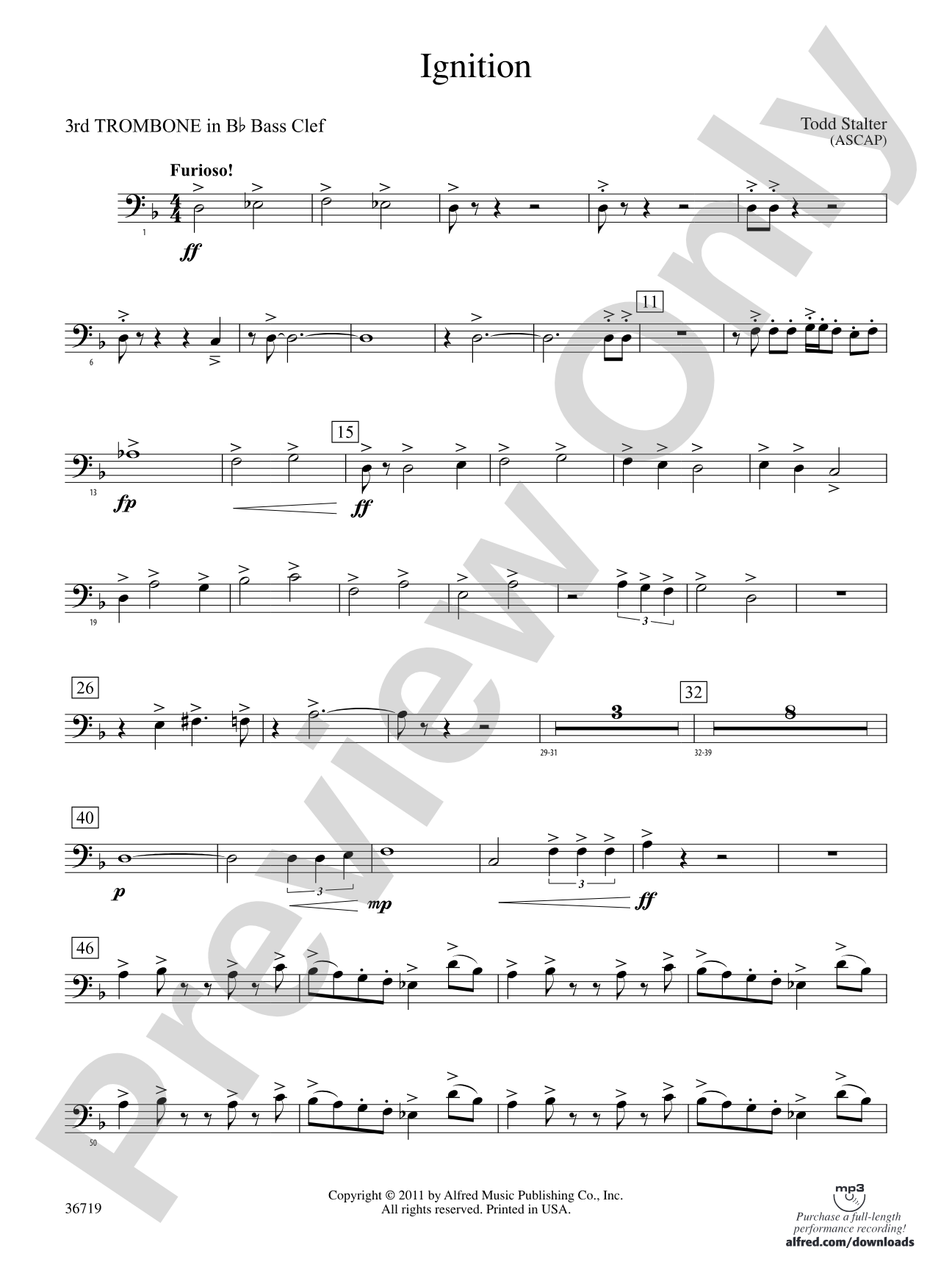 Ignition: (wp) 3rd B-flat Trombone B.C.