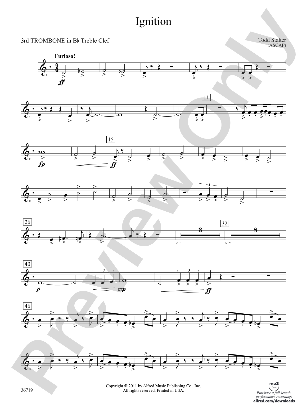 Ignition: (wp) 3rd B-flat Trombone T.C.