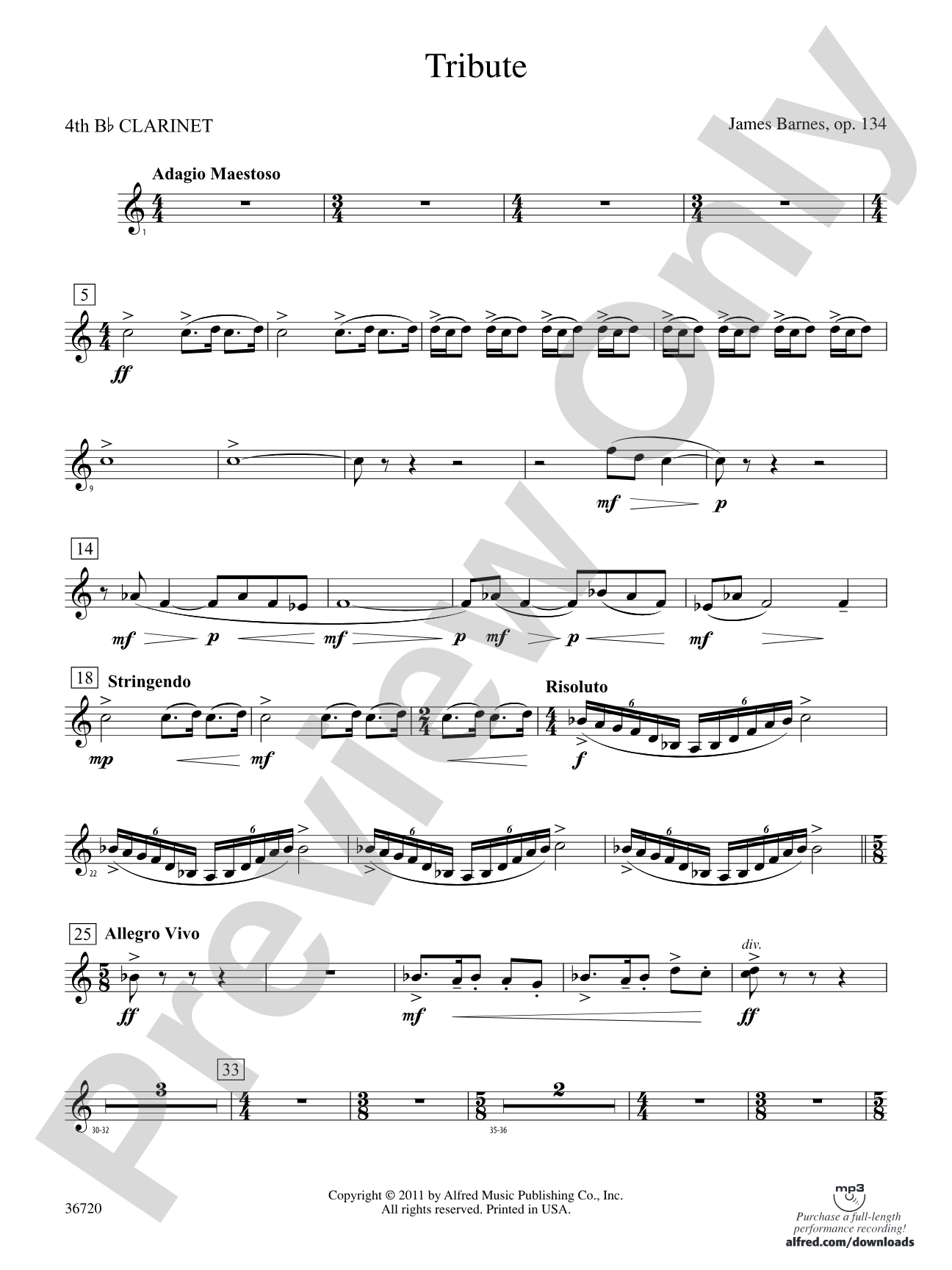 Tribute: 4th B-flat Clarinet