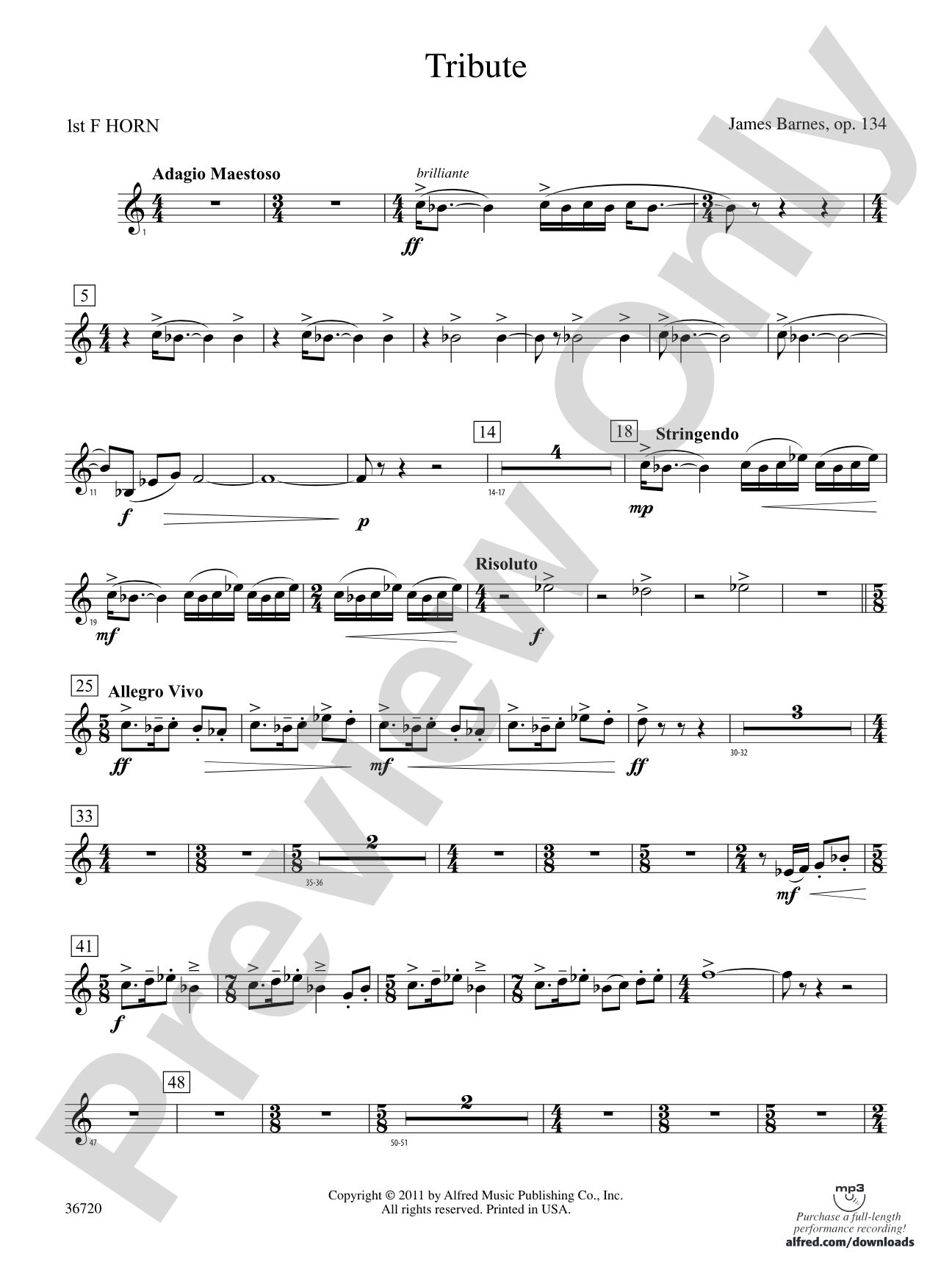 Tribute: 1st F Horn