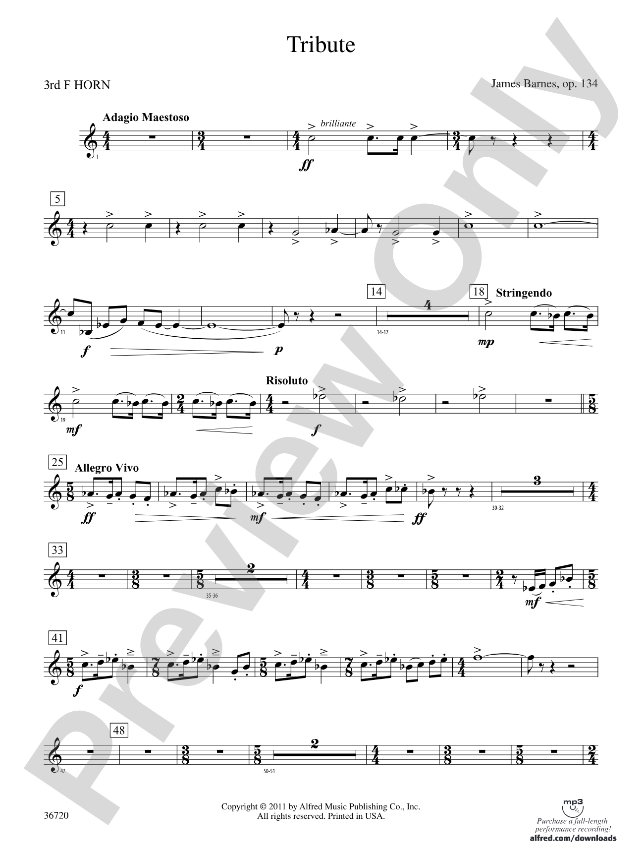 Tribute: 3rd F Horn