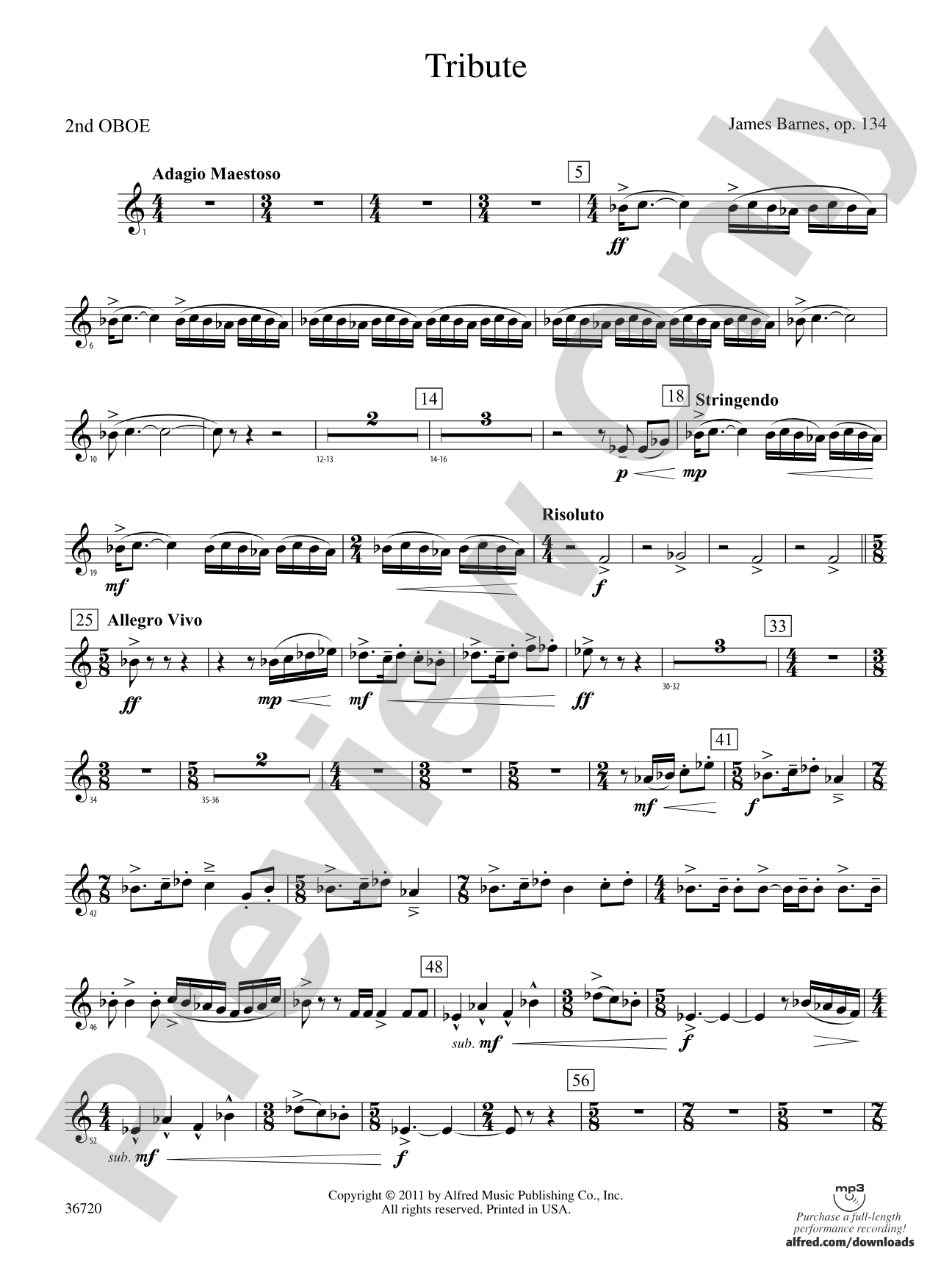 Tribute: 2nd Oboe