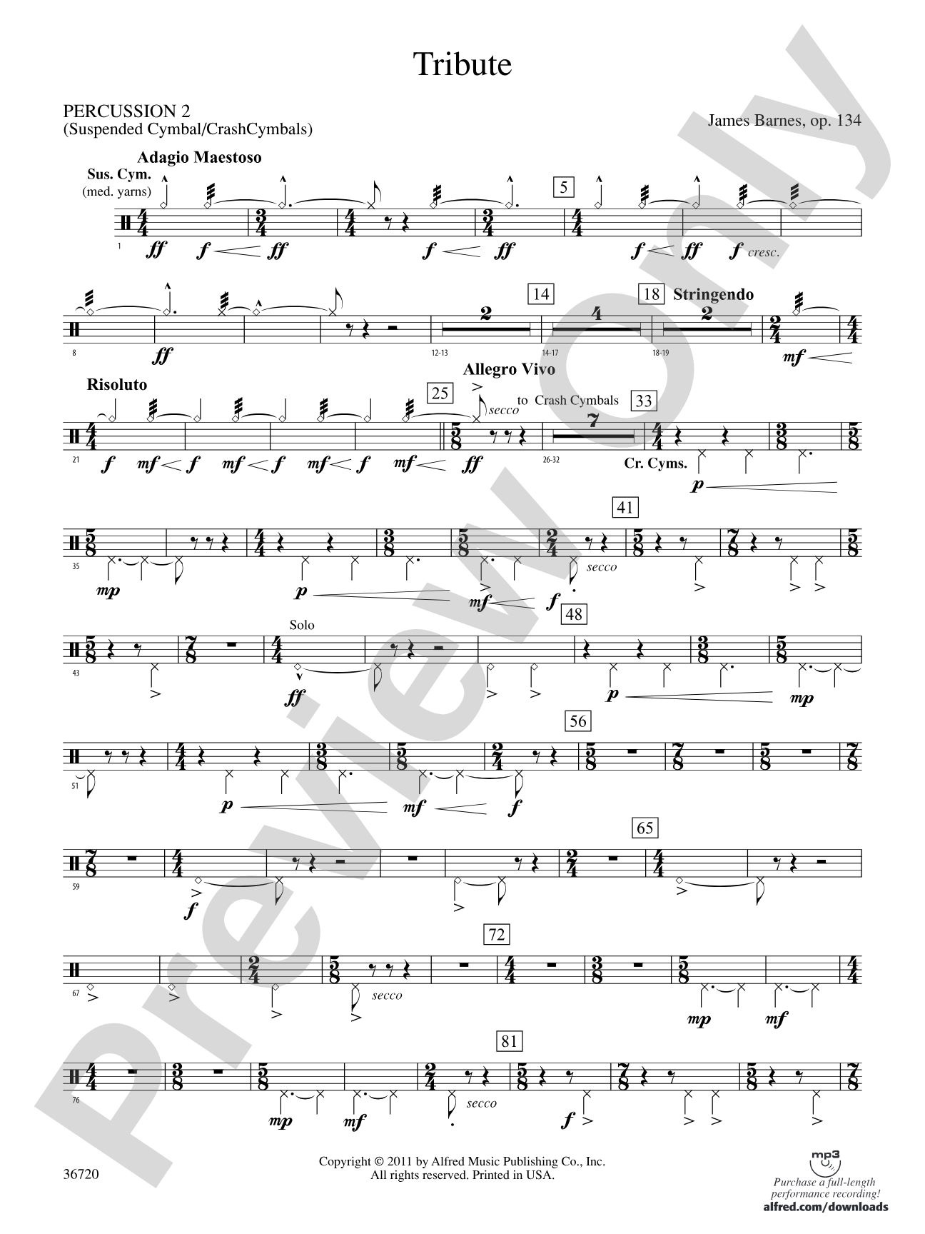 Tribute: 2nd Percussion