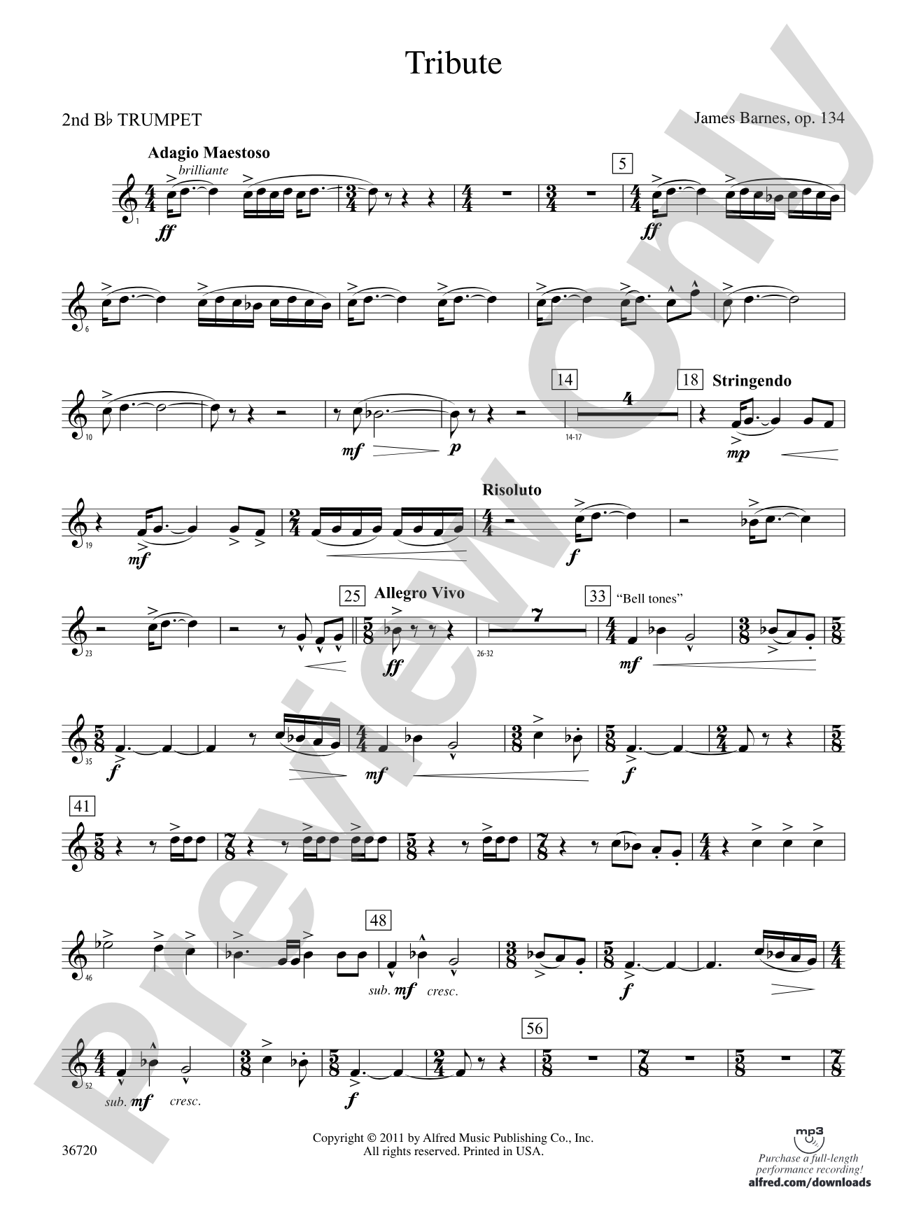 Tribute: 2nd B-flat Trumpet