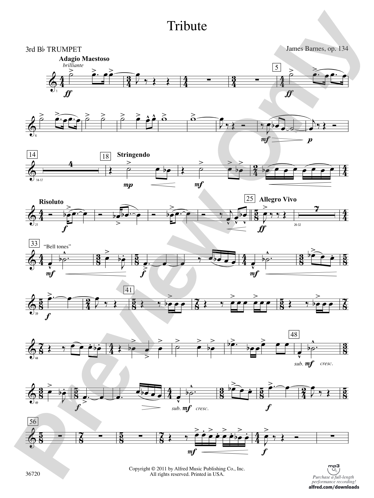 Tribute: 3rd B-flat Trumpet