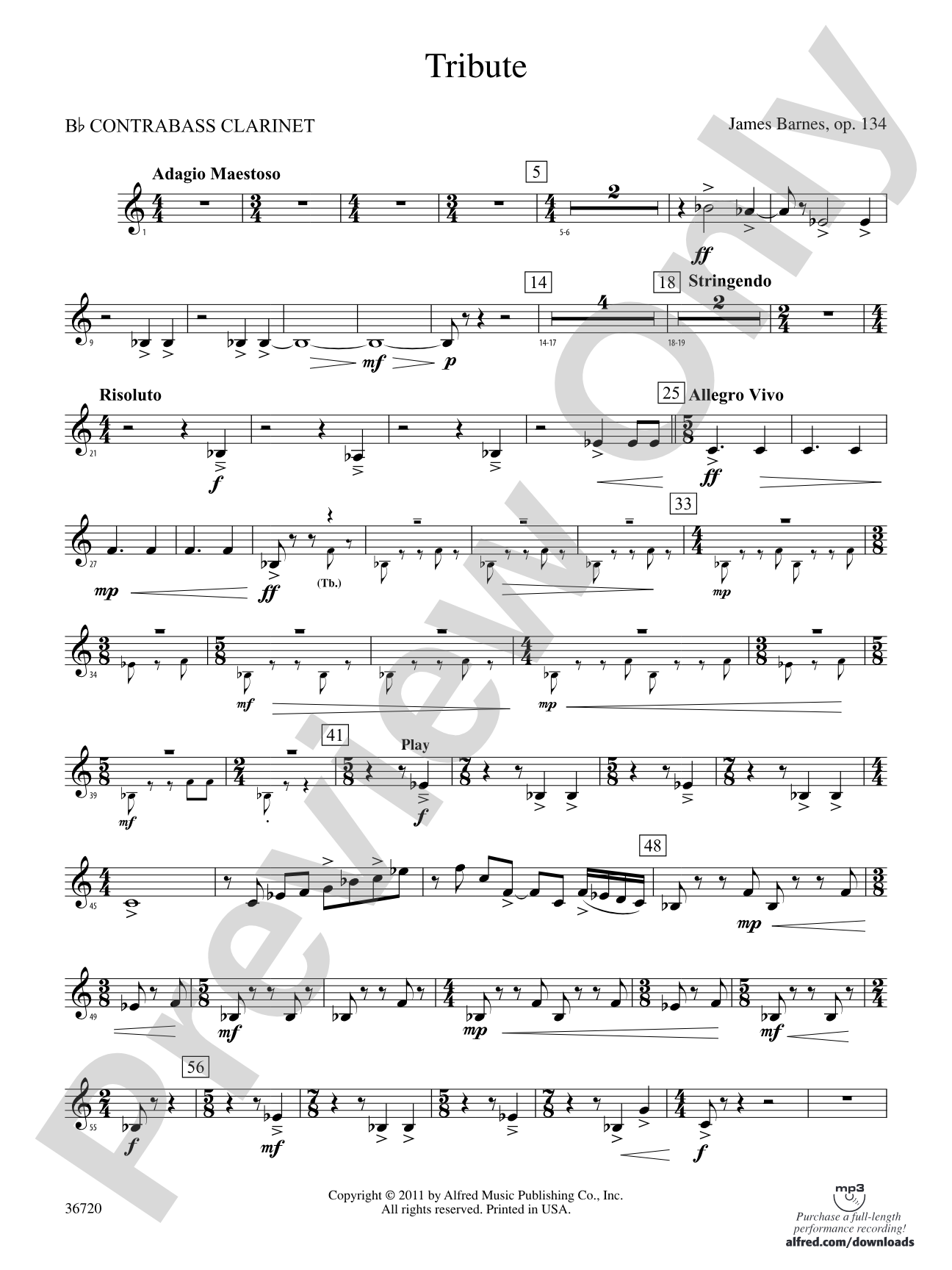 Tribute: (wp) B-flat Contrabass Clarinet