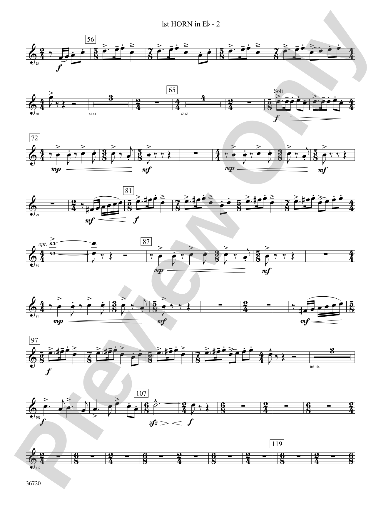 Tribute: (wp) 1st Horn in E-flat