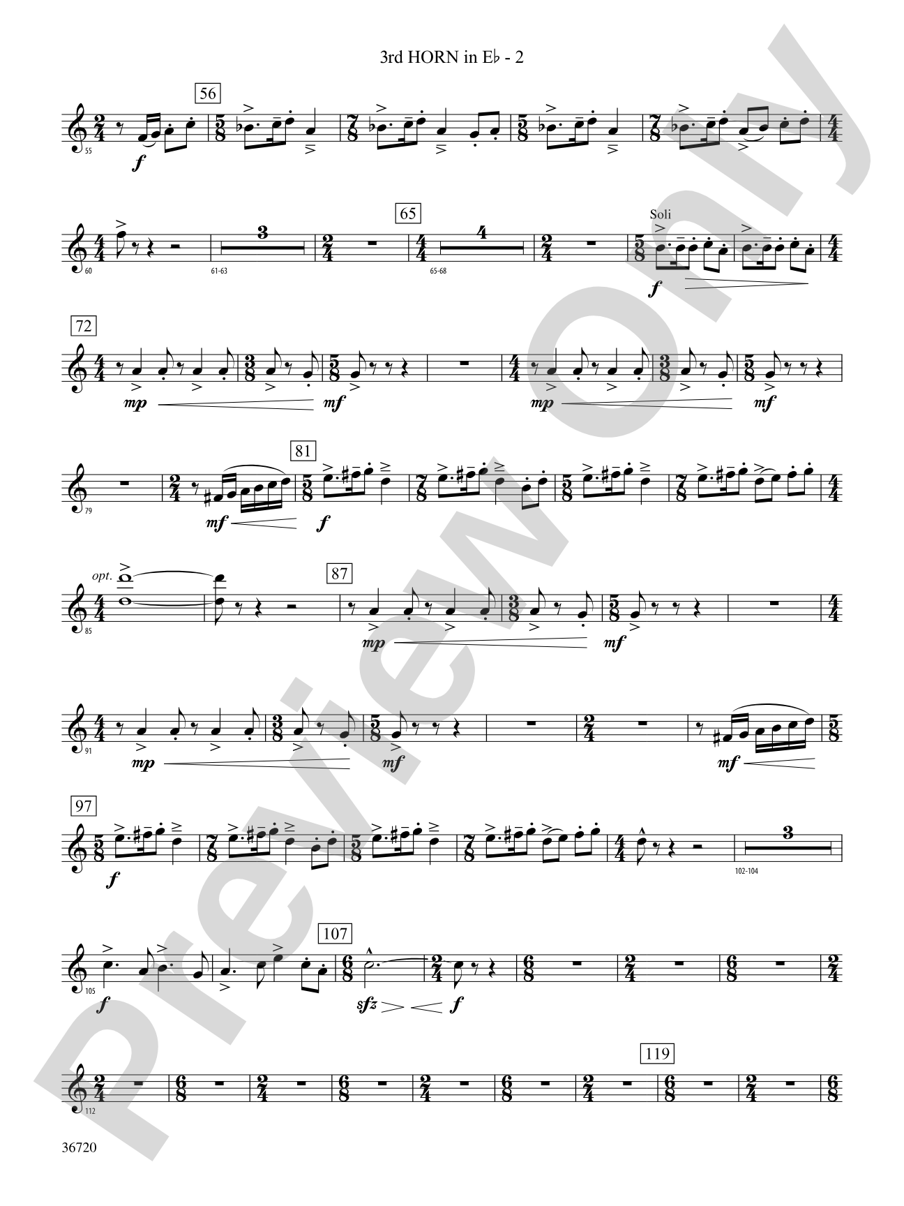 Tribute: (wp) 3rd Horn in E-flat