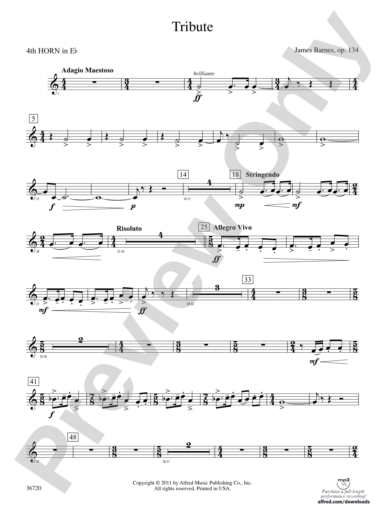 Tribute: (wp) 4th Horn in E-flat