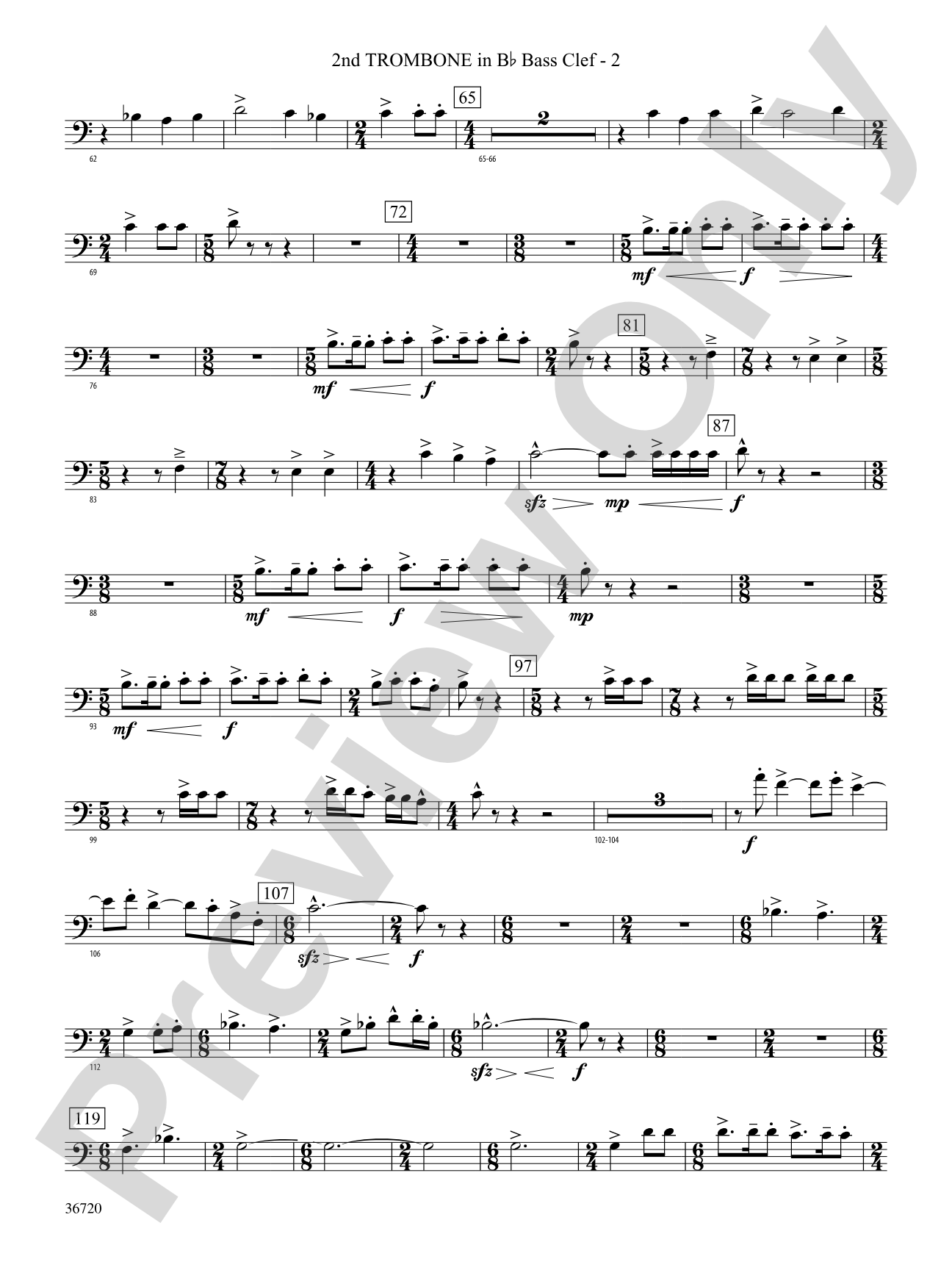 Tribute: (wp) 2nd B-flat Trombone B.C.