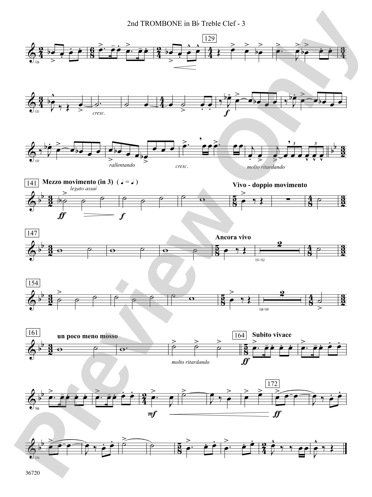 Tribute: (wp) 2nd B-flat Trombone T.C.