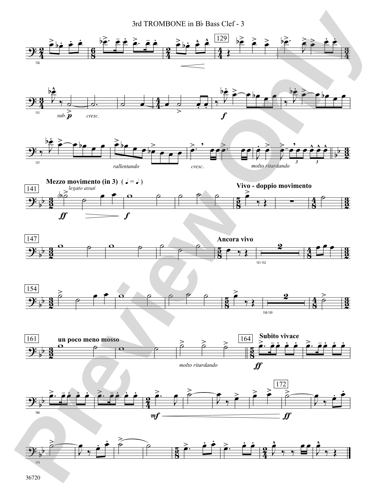 Tribute: (wp) 3rd B-flat Trombone B.C.
