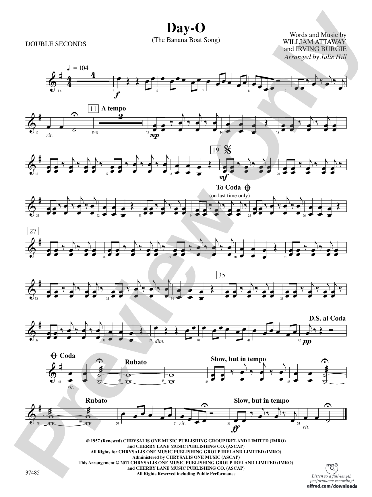 Day-O (The Banana Boat Song): 3rd Percussion