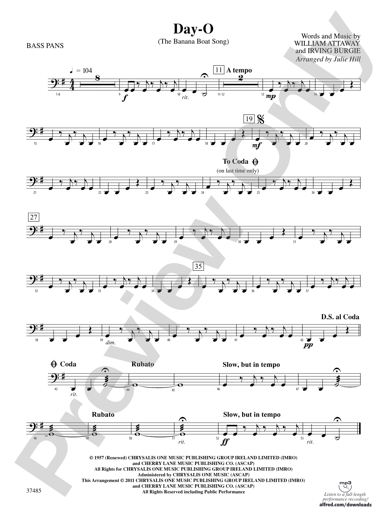 Day-O (The Banana Boat Song): 4th Percussion