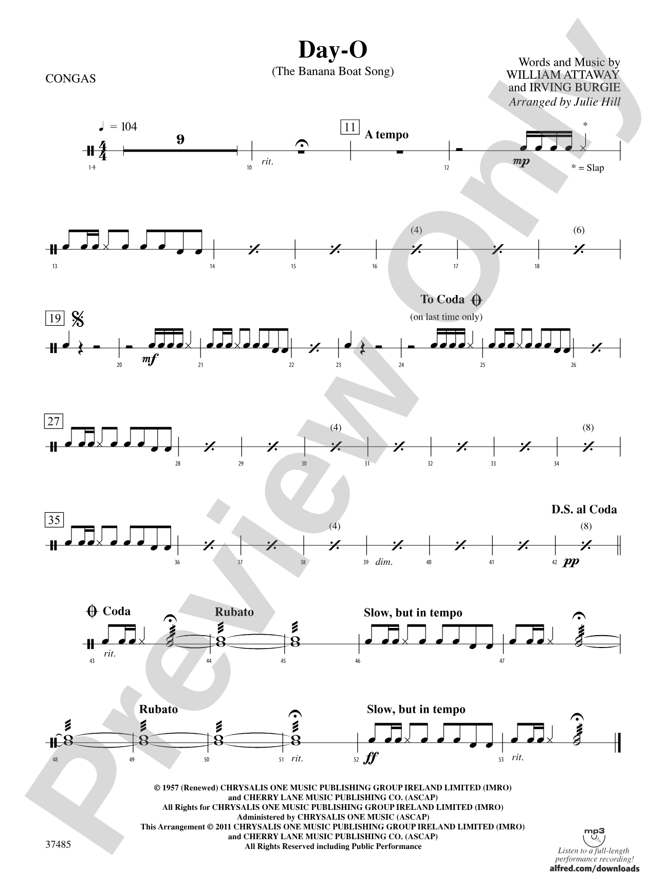 Day-O (The Banana Boat Song): 5th Percussion