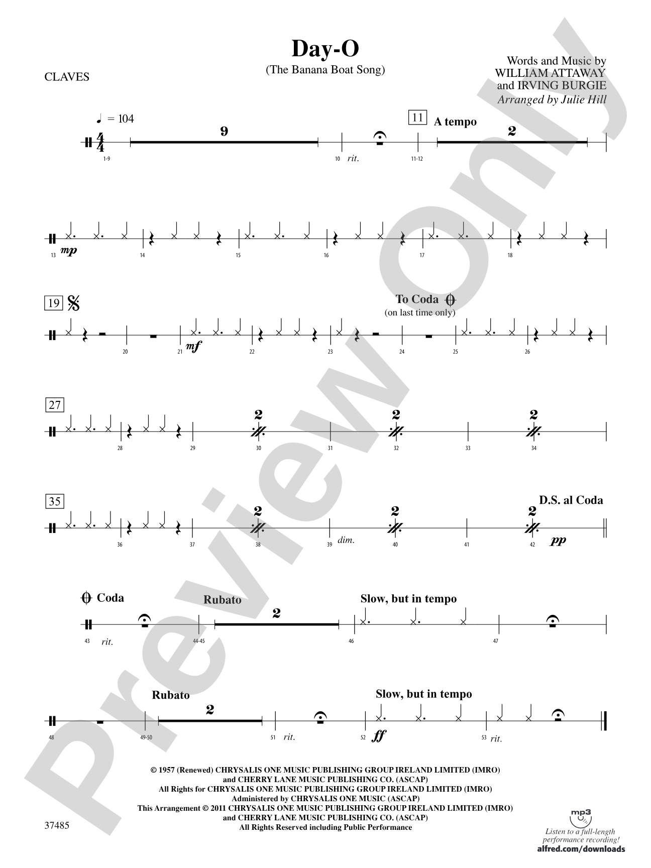 Day-O (The Banana Boat Song): 7th Percussion
