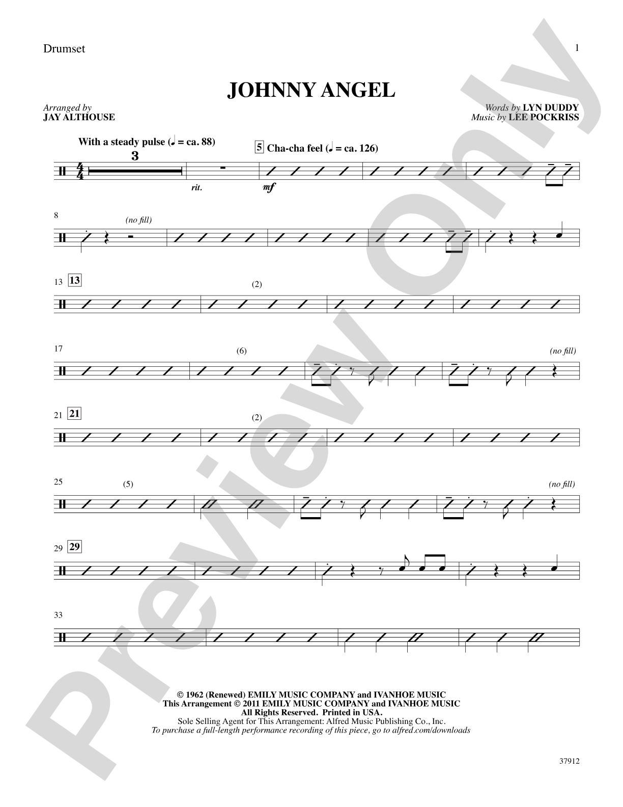 Johnny Angel: Drums: Choral SoundPax
