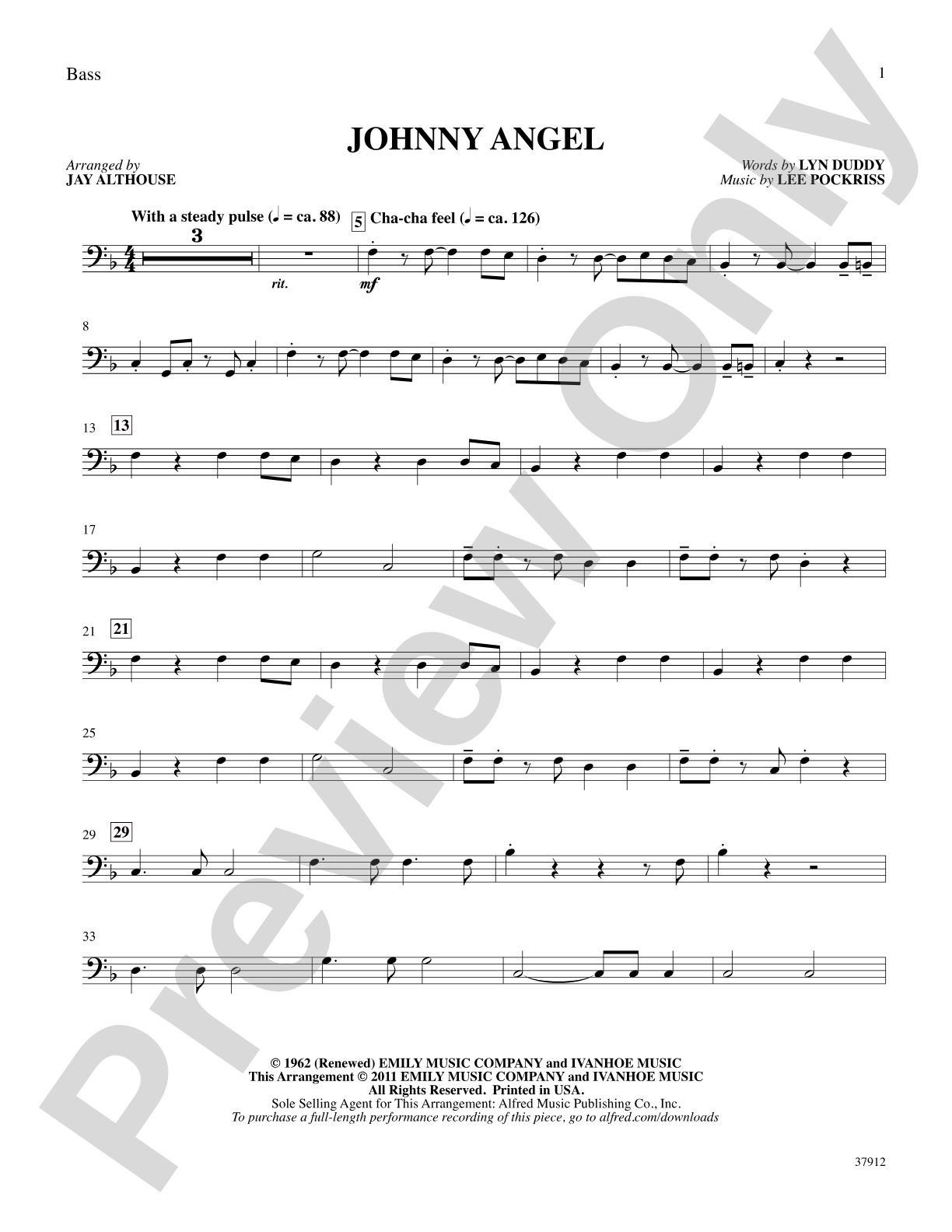 Johnny Angel: String Bass: Choral SoundPax