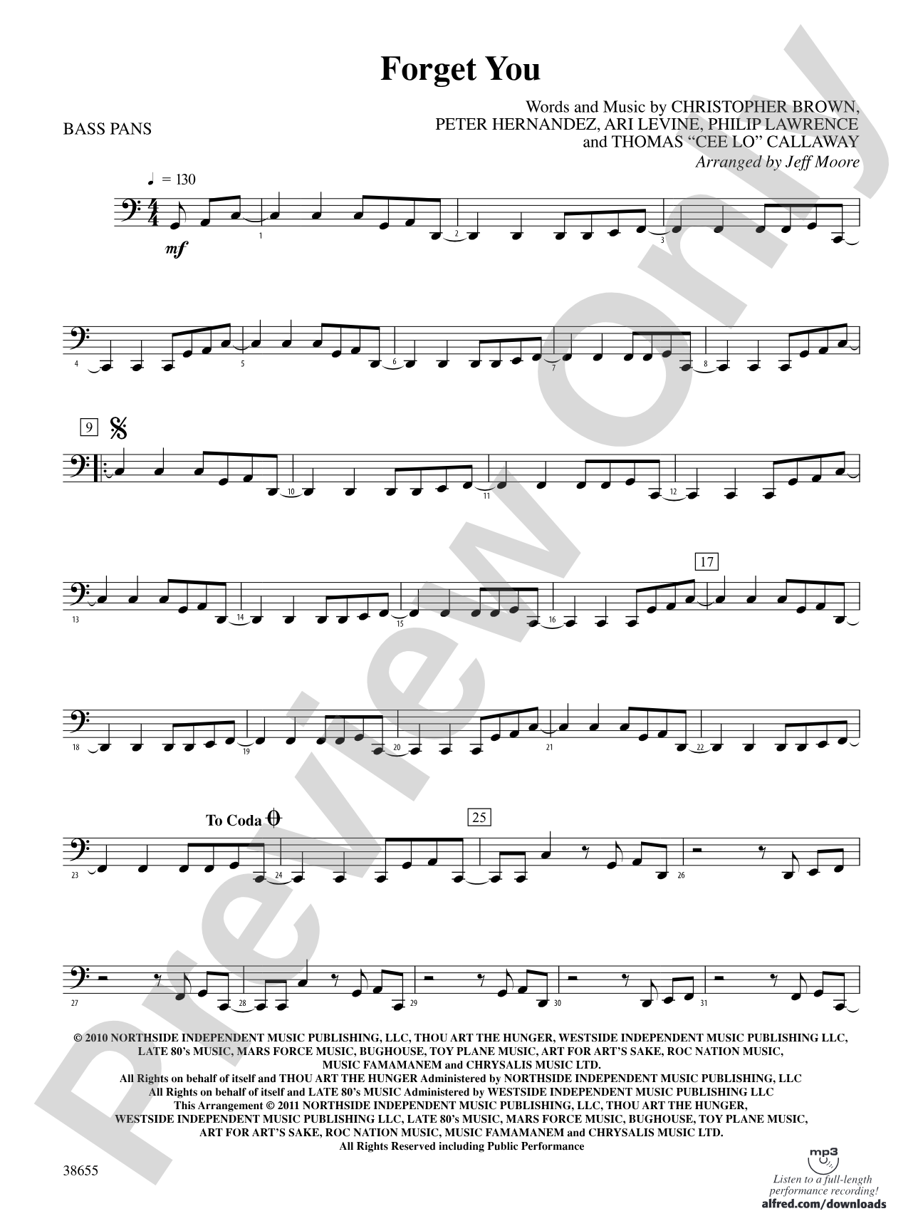 Forget You: 4th Percussion