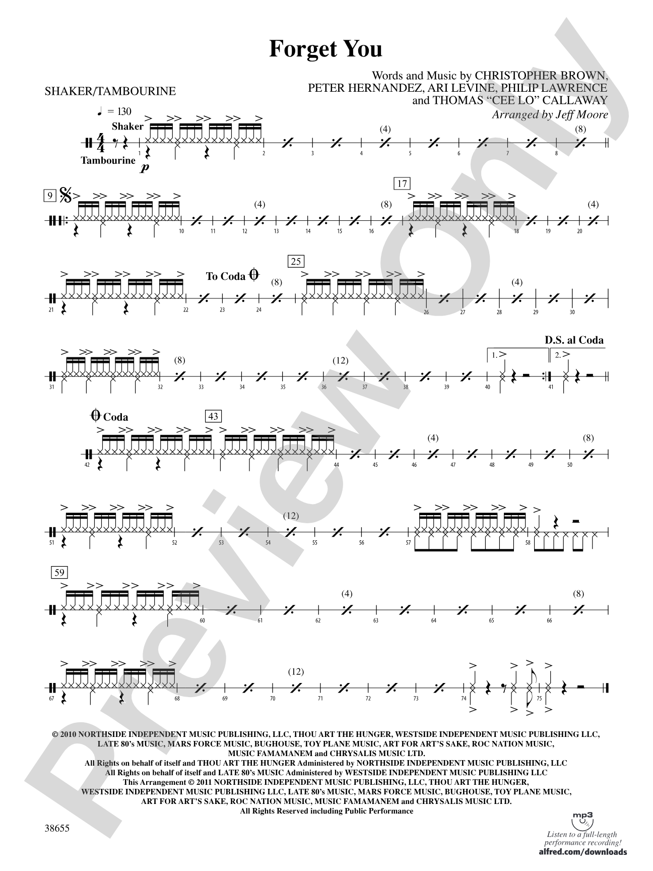 Forget You: 5th Percussion