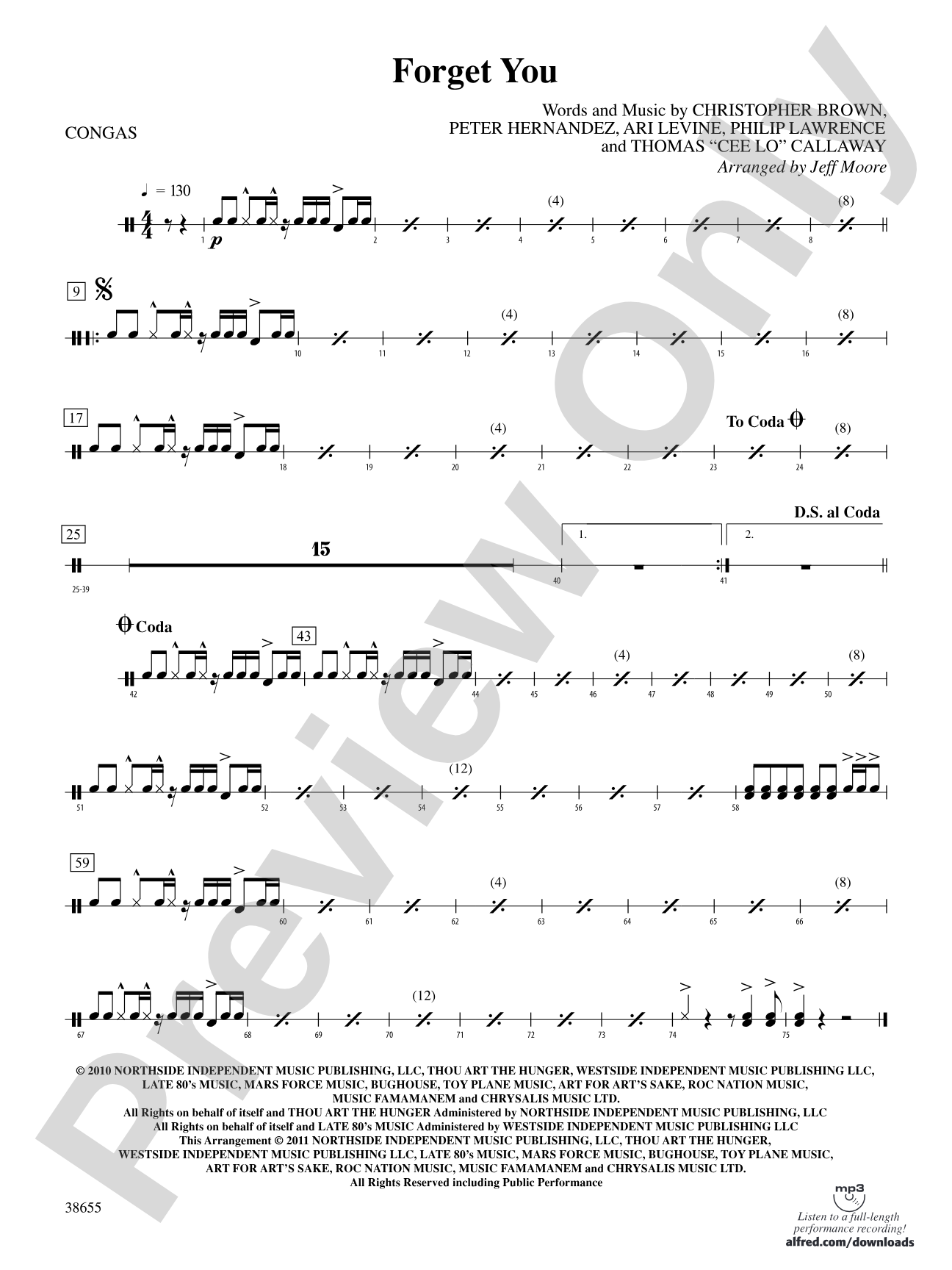Forget You: 6th Percussion