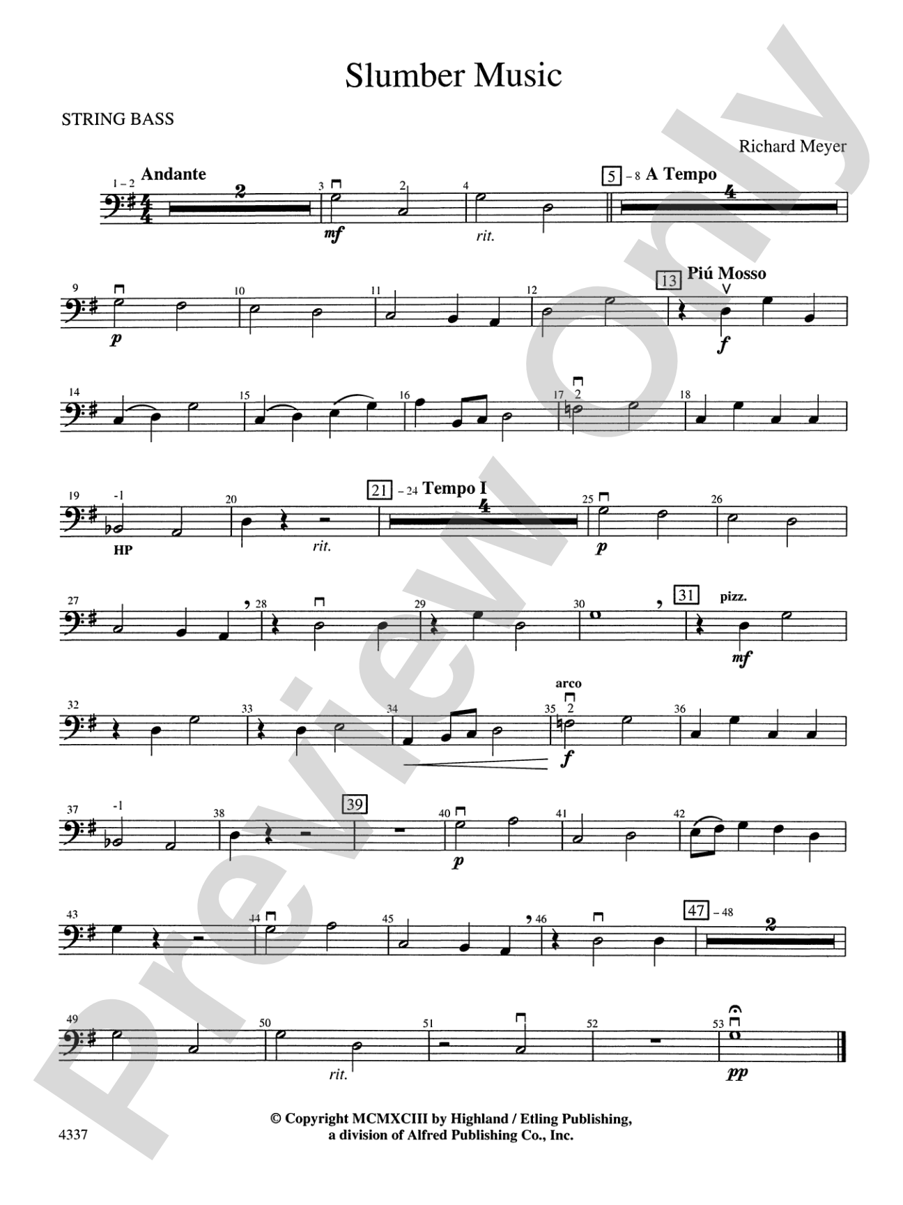 Slumber Music: String Bass