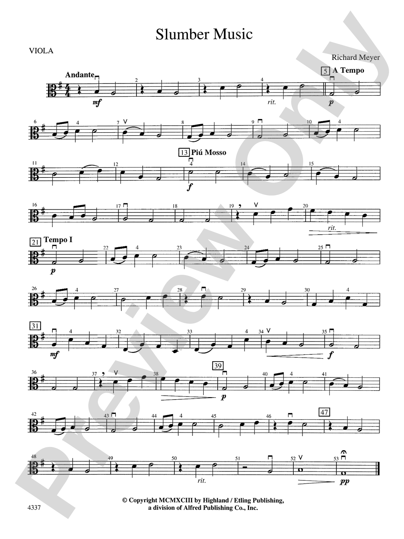 Slumber Music: Viola