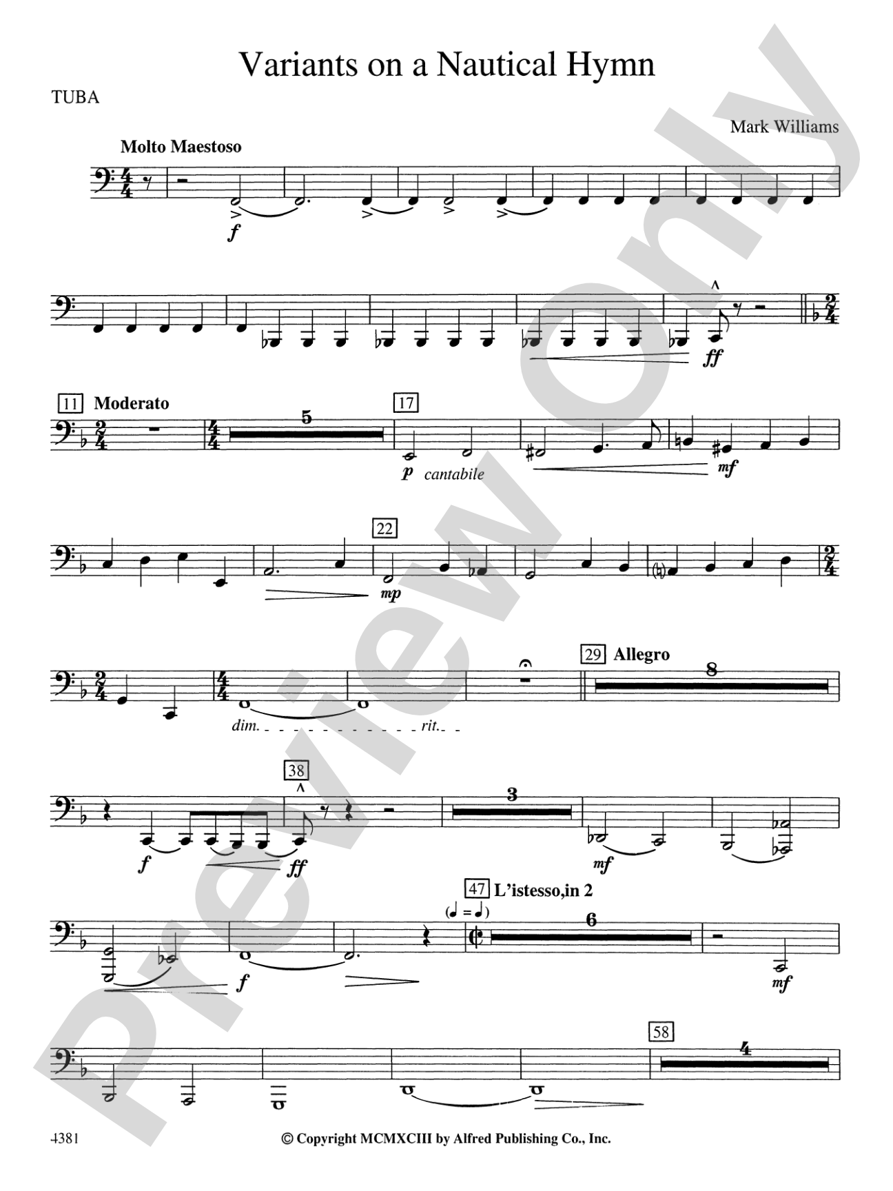 Variations on a Nautical Hymn: Tuba