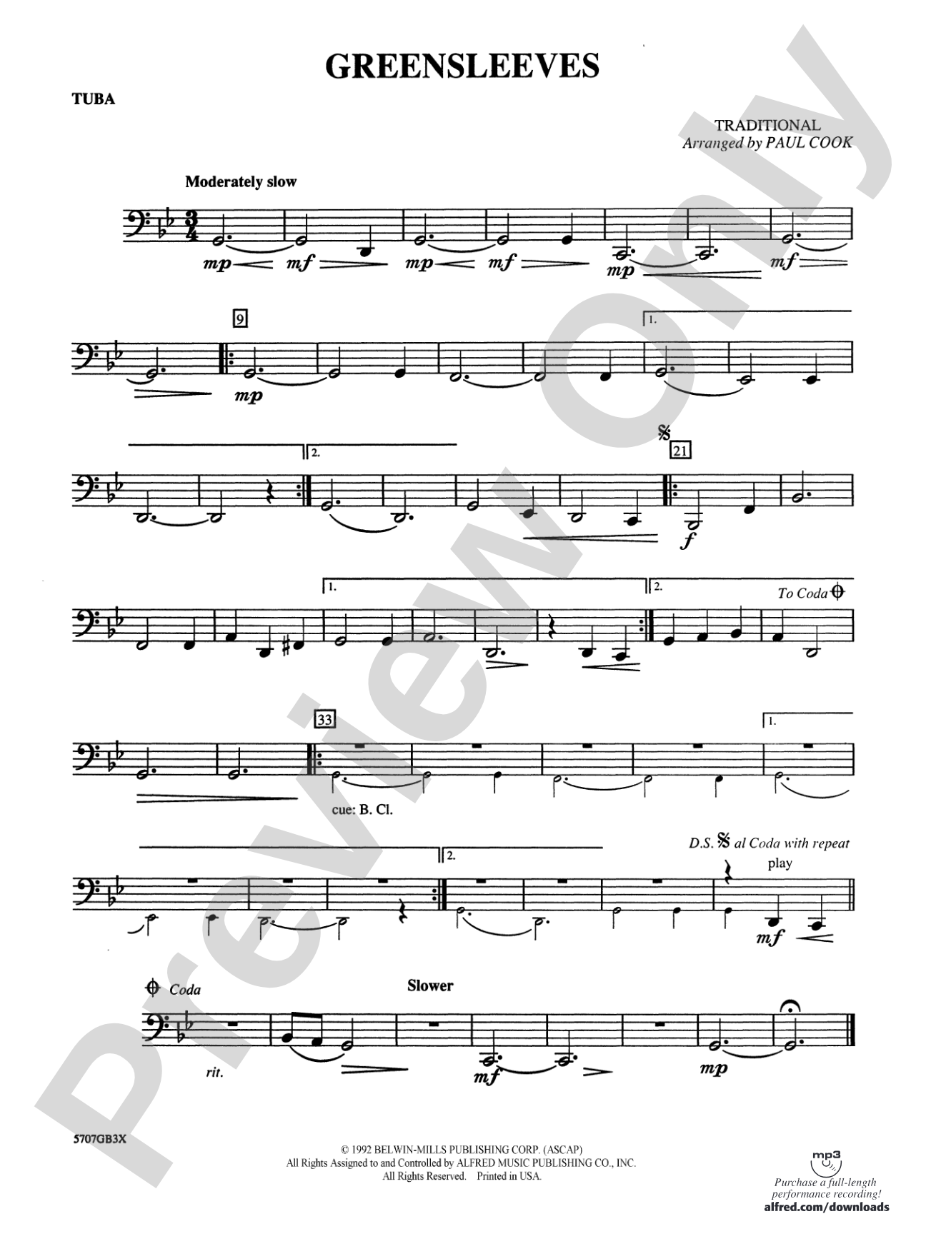 Greensleeves: Tuba