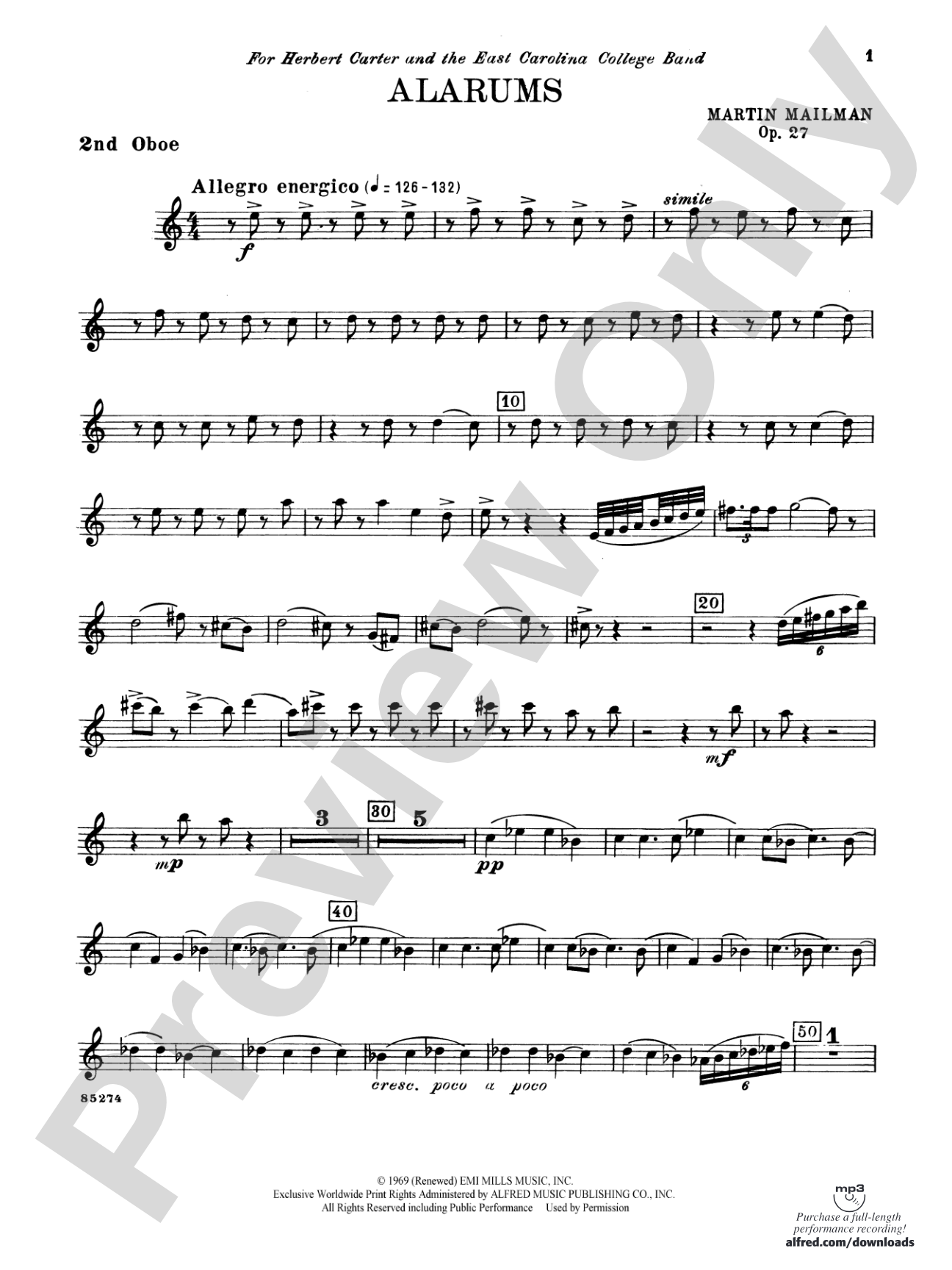 Alarums, Op. 27: 2nd Oboe