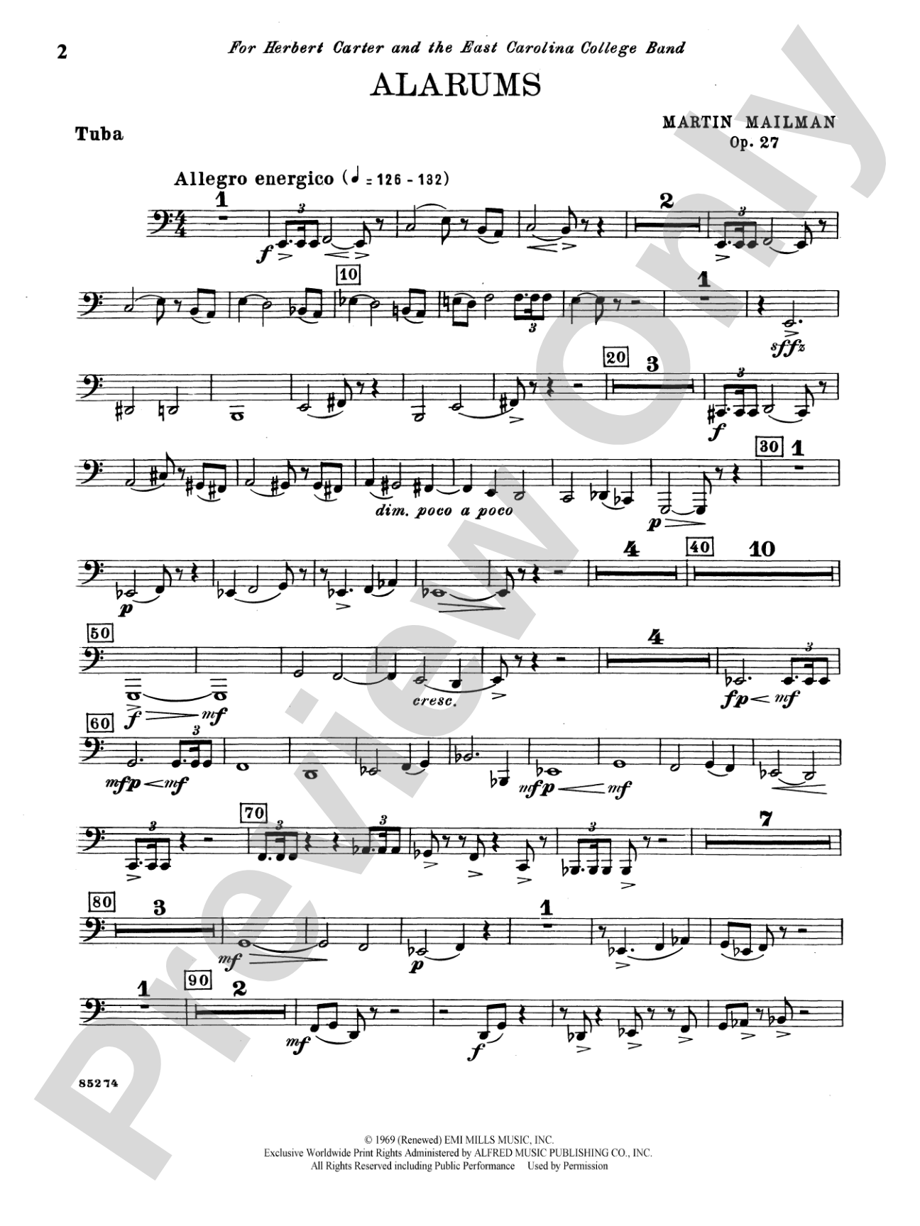 Alarums, Op. 27: Tuba