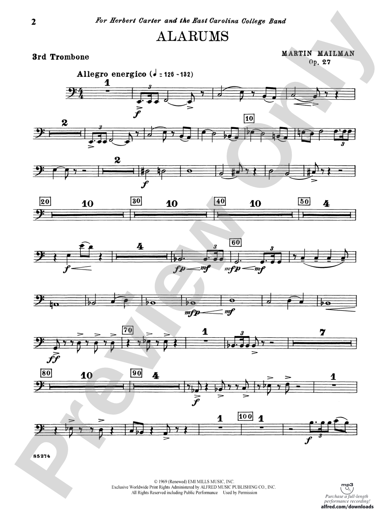 Alarums, Op. 27: 3rd Trombone