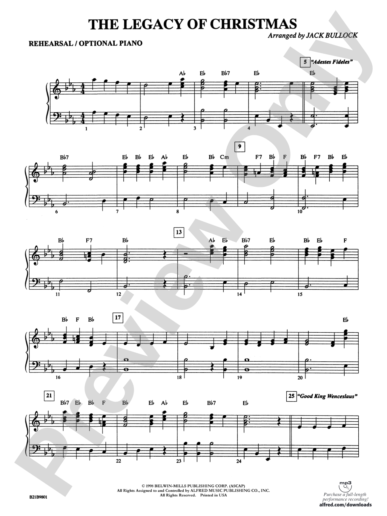 The Legacy of Christmas: Piano Accompaniment