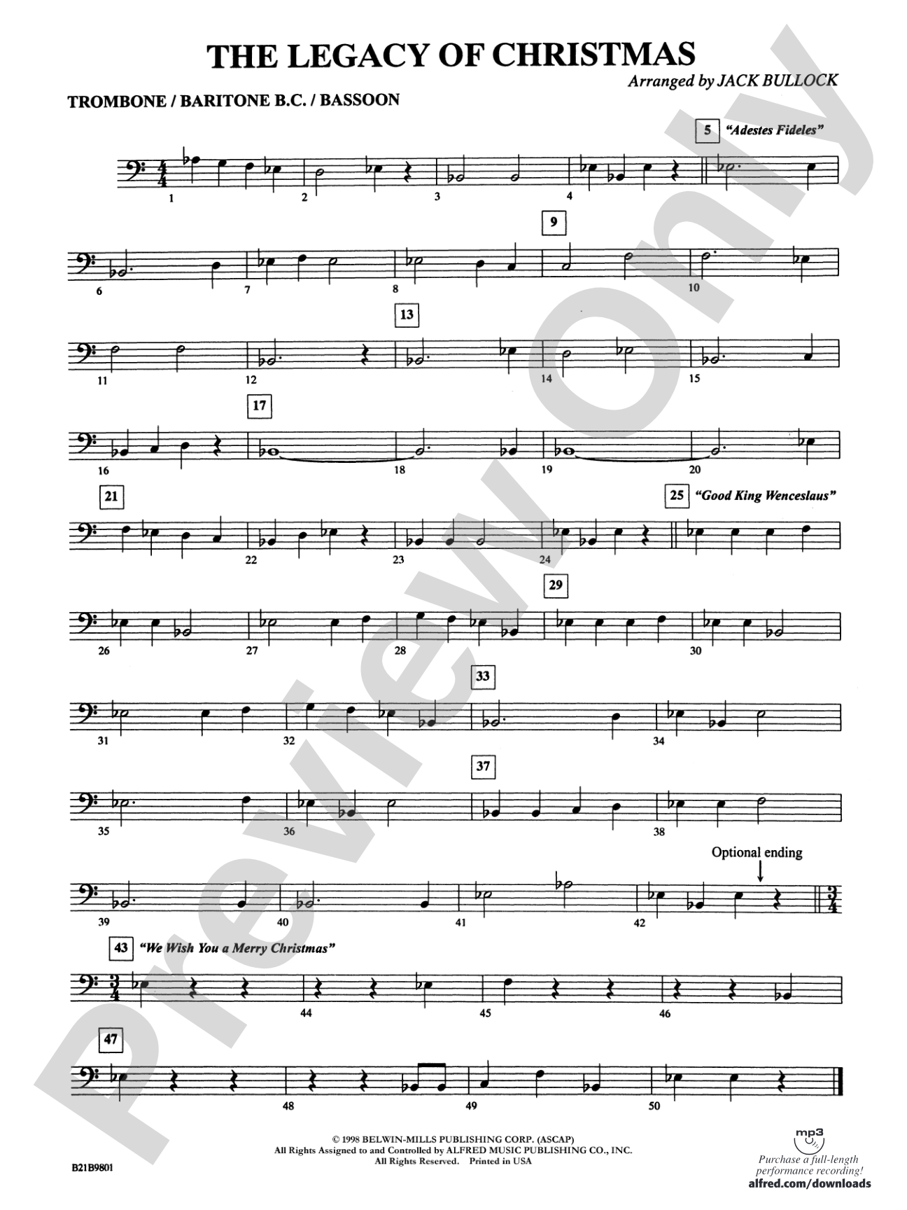 The Legacy of Christmas: 1st Trombone