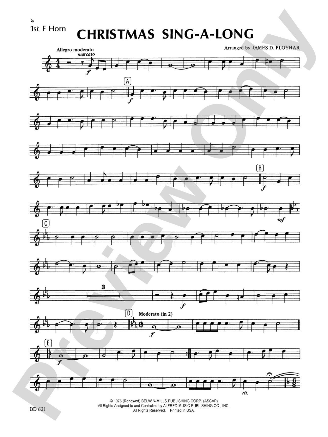 Christmas Sing-a-Long (for Band with Audience Participation): 1st F Horn