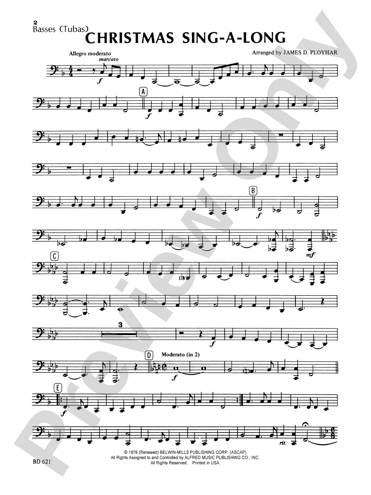 Christmas Sing-a-Long (for Band with Audience Participation): Tuba