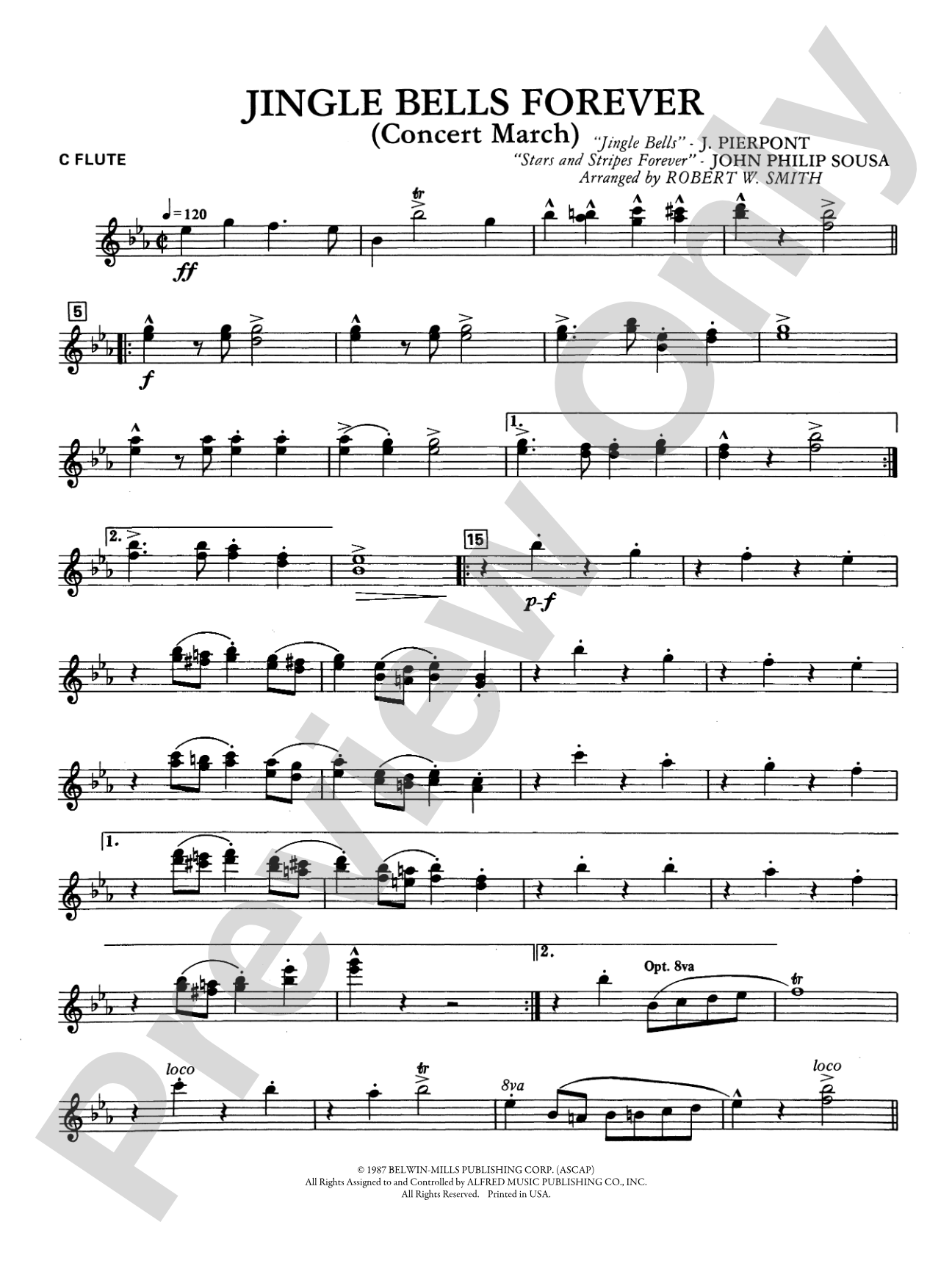 Jingle Bells Forever (Concert March): Flute