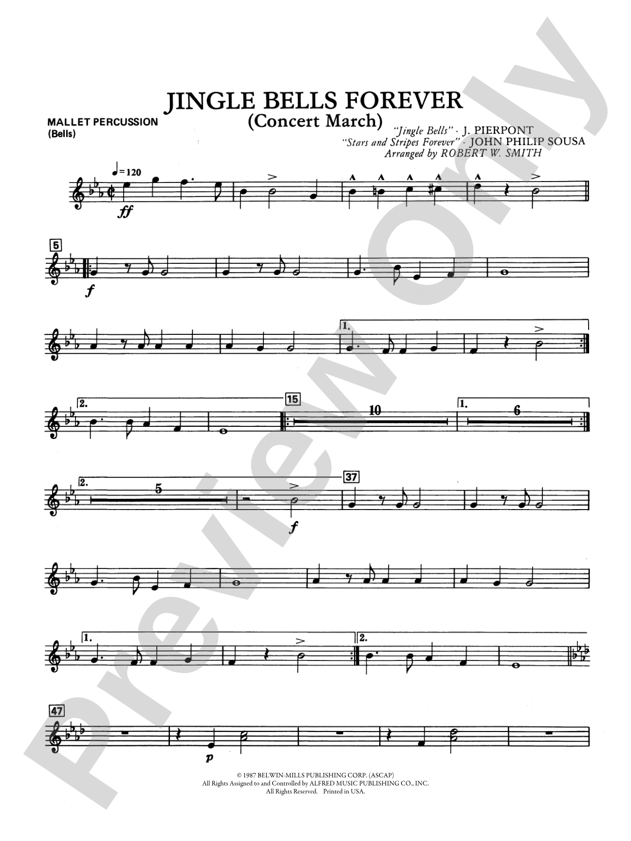 Jingle Bells Forever (Concert March): Mallets