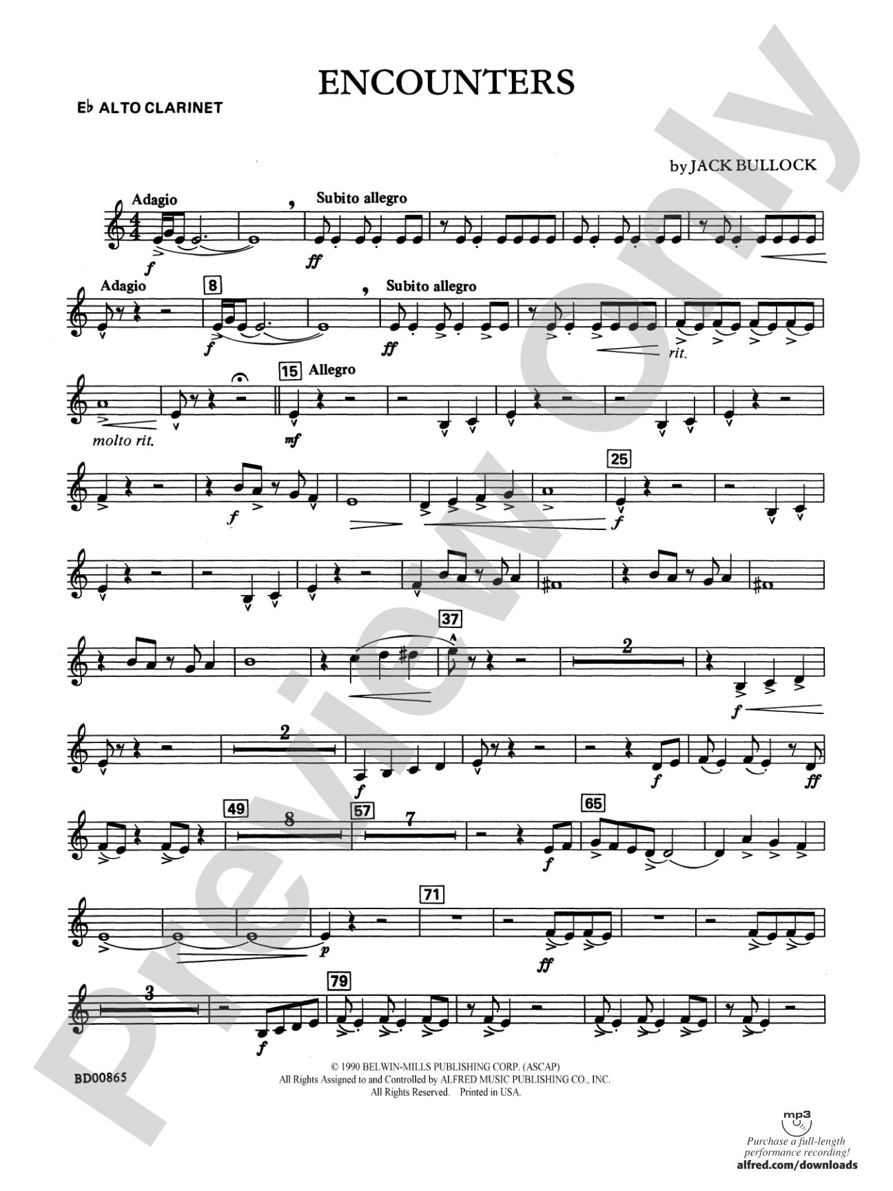 Encounters: E-flat Alto Clarinet