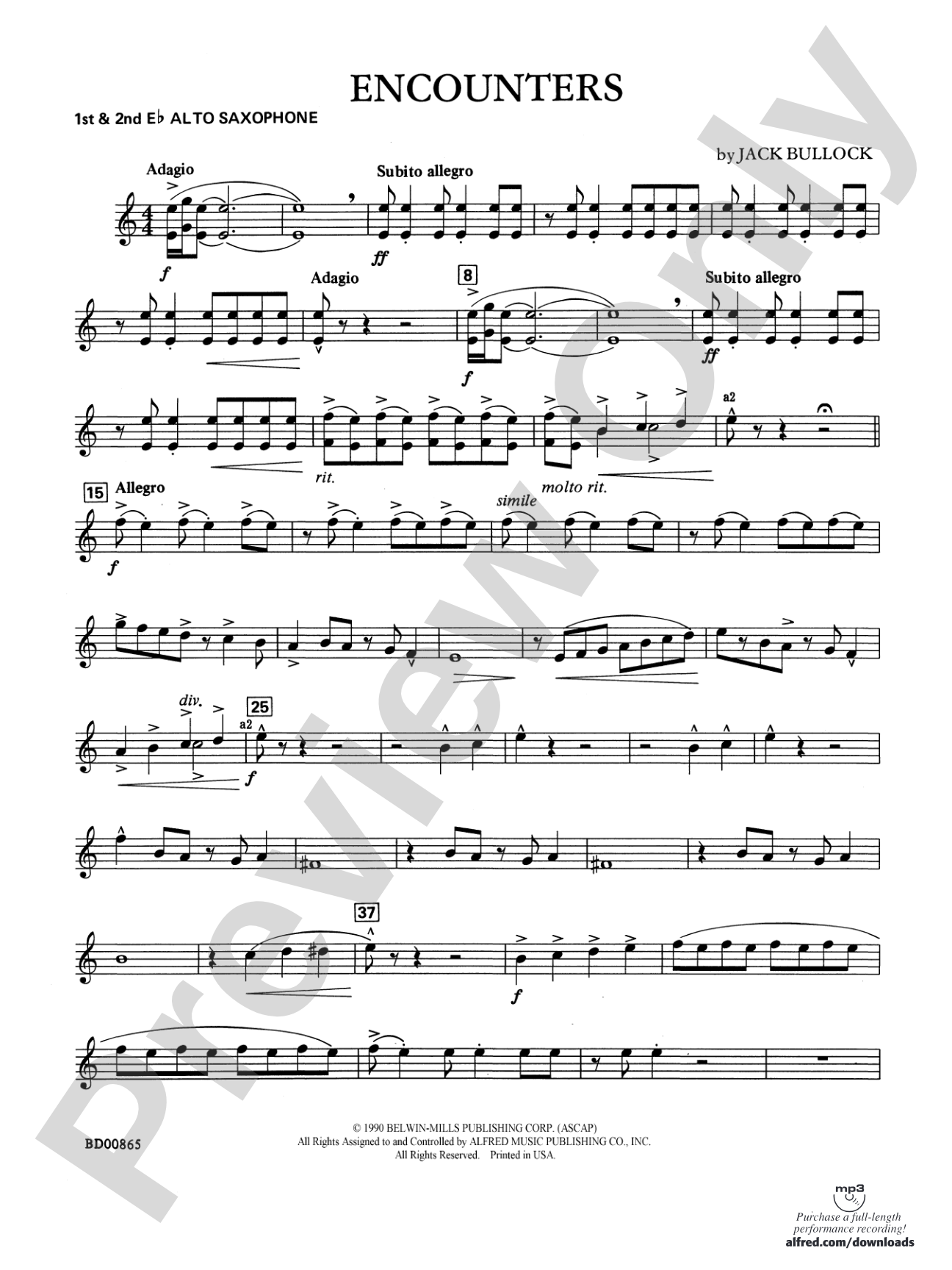 Encounters: E-flat Alto Saxophone