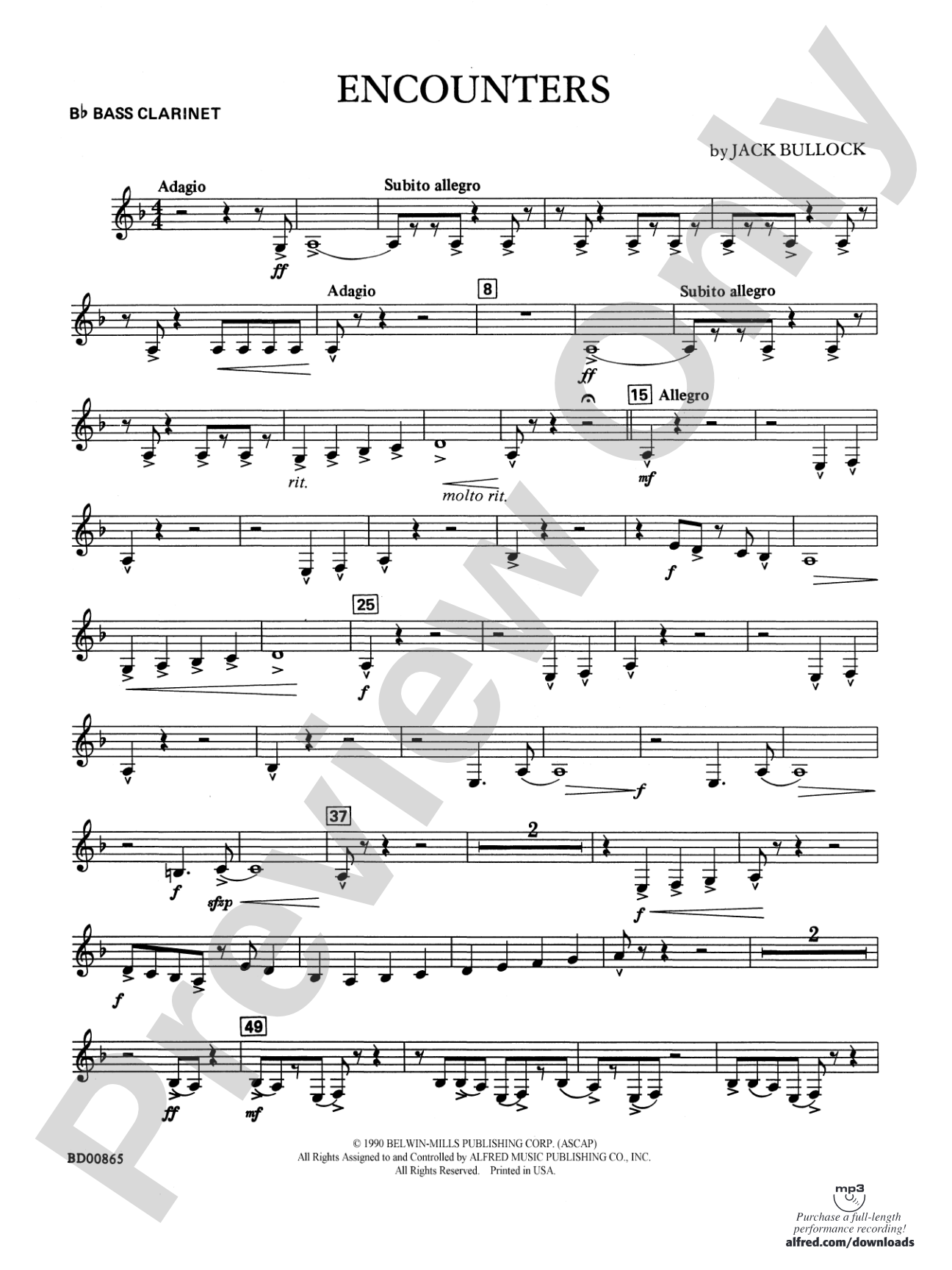 Encounters: B-flat Bass Clarinet