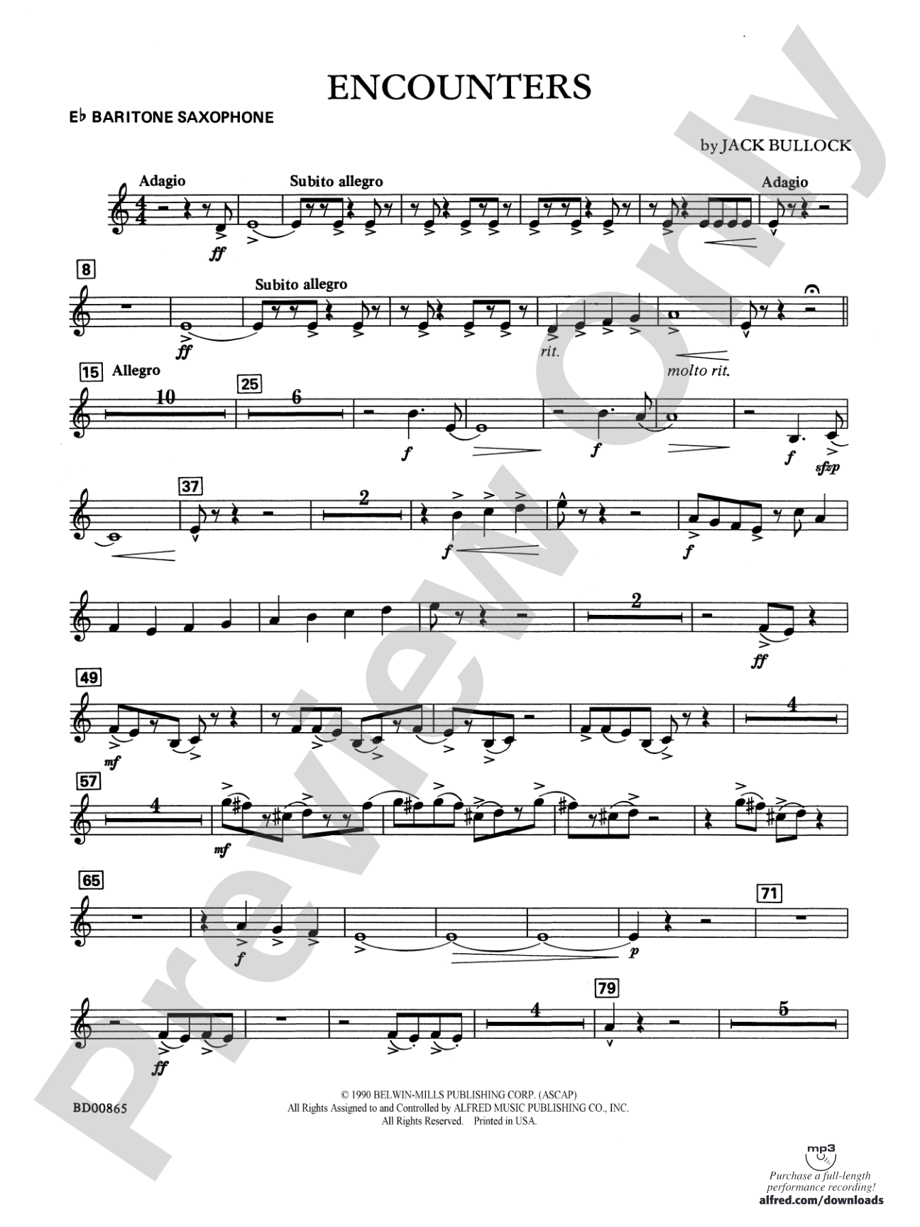 Encounters: E-flat Baritone Saxophone