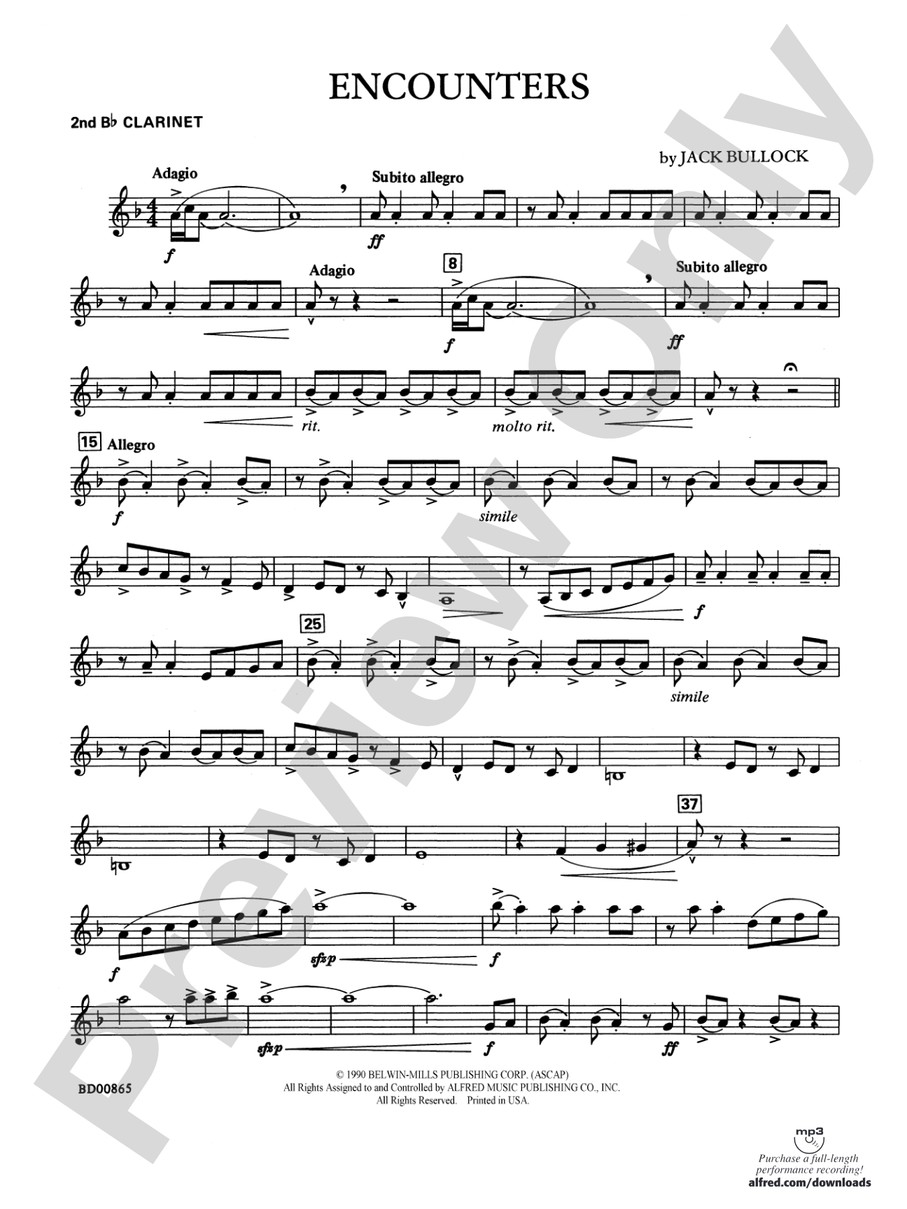 Encounters: 2nd B-flat Clarinet