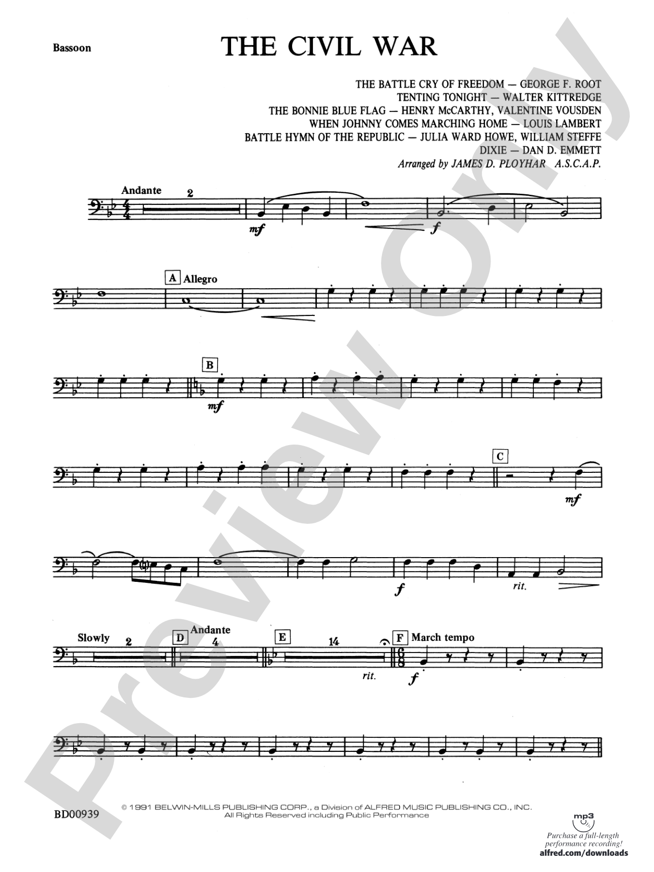 The Civil War: Bassoon