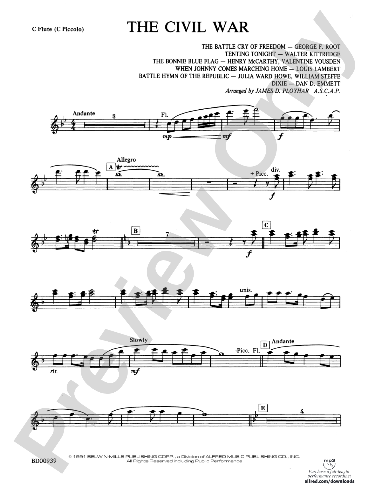 The Civil War: Flute